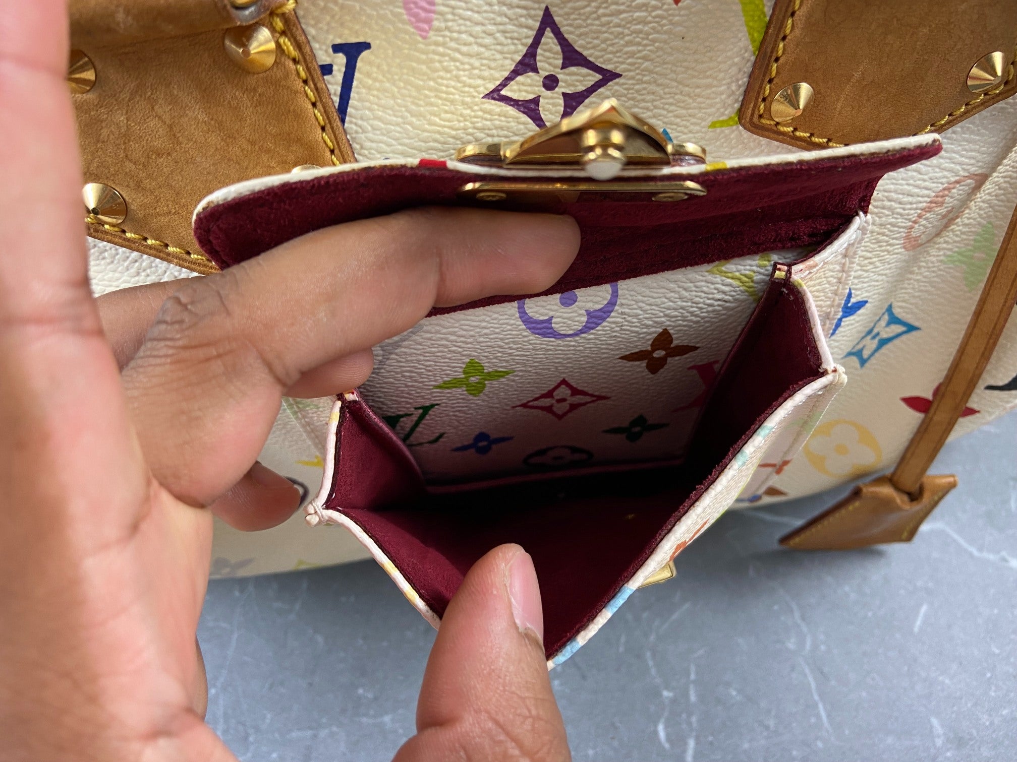 Louis Vuitton Speedy 30 Murakami Multicolor White