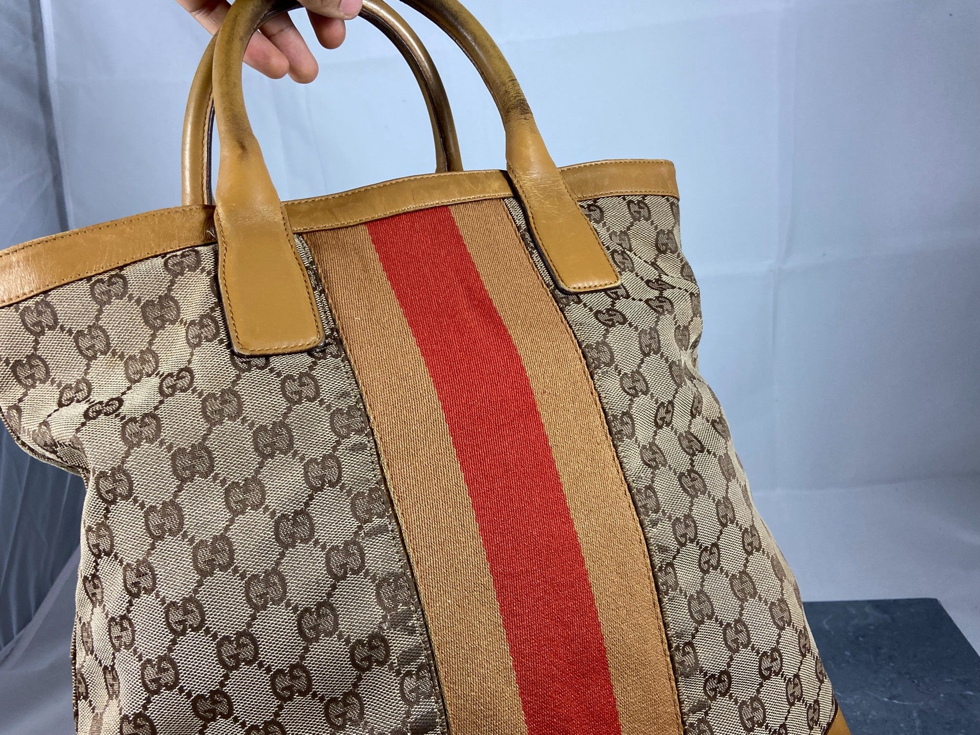 Gucci Hand / Tote Bag Beige GG Monogram