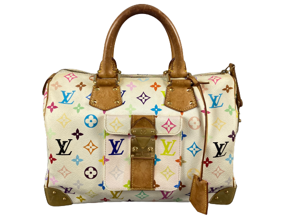 Louis Vuitton Speedy 30 Murakami Multicolor White