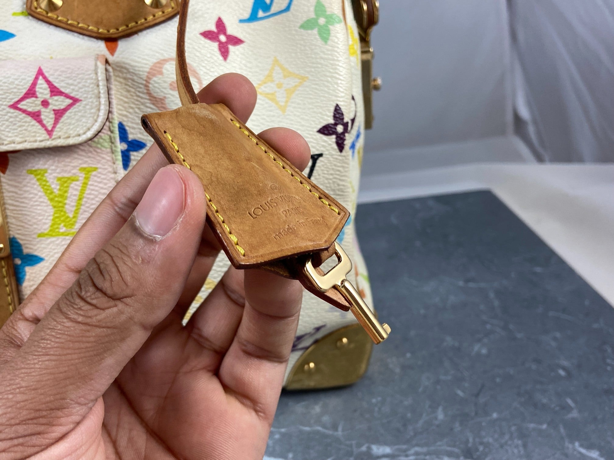 Louis Vuitton Speedy 30 Murakami Multicolor White