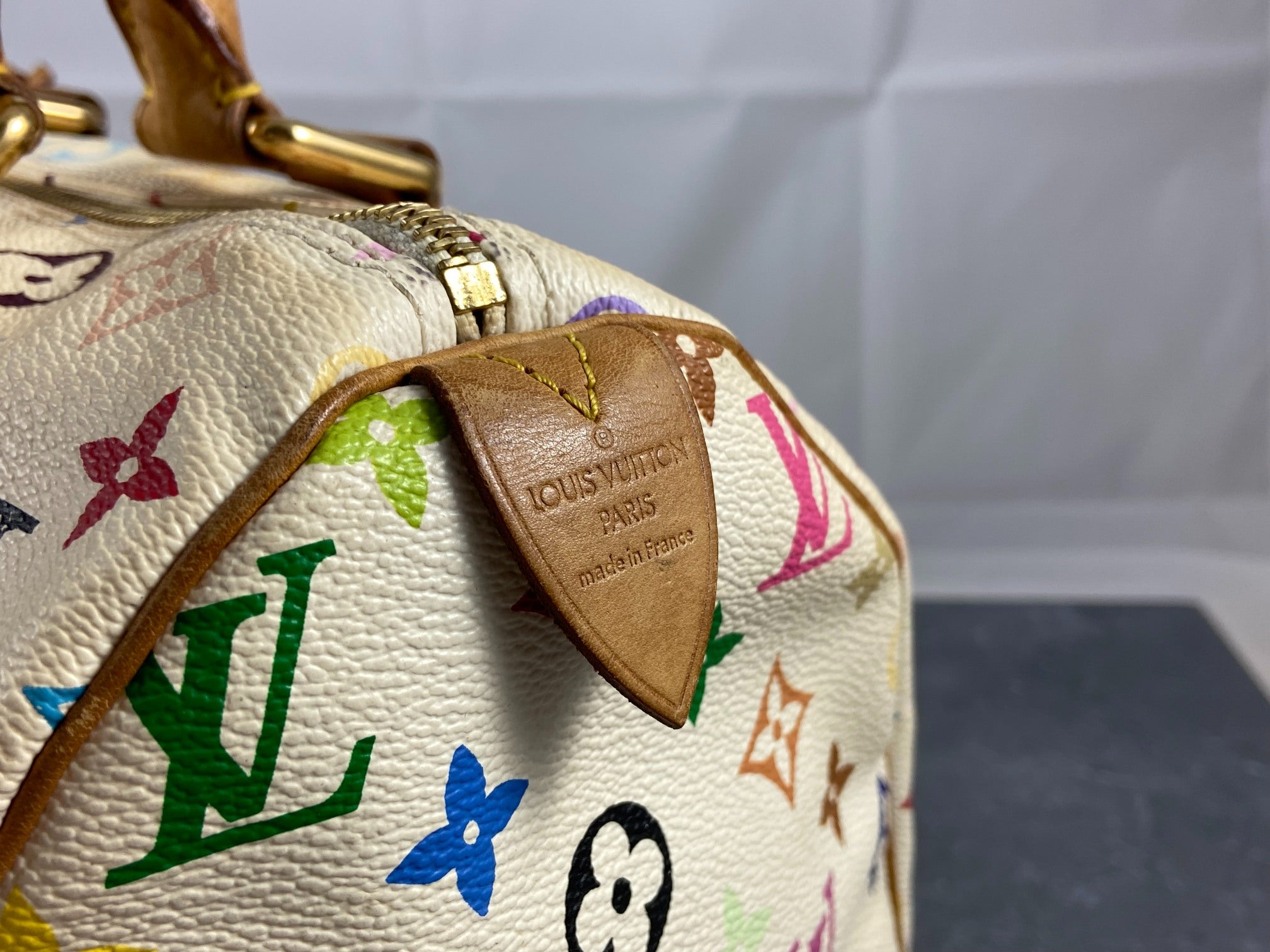 Louis Vuitton Speedy 30 Murakami Multicolor White