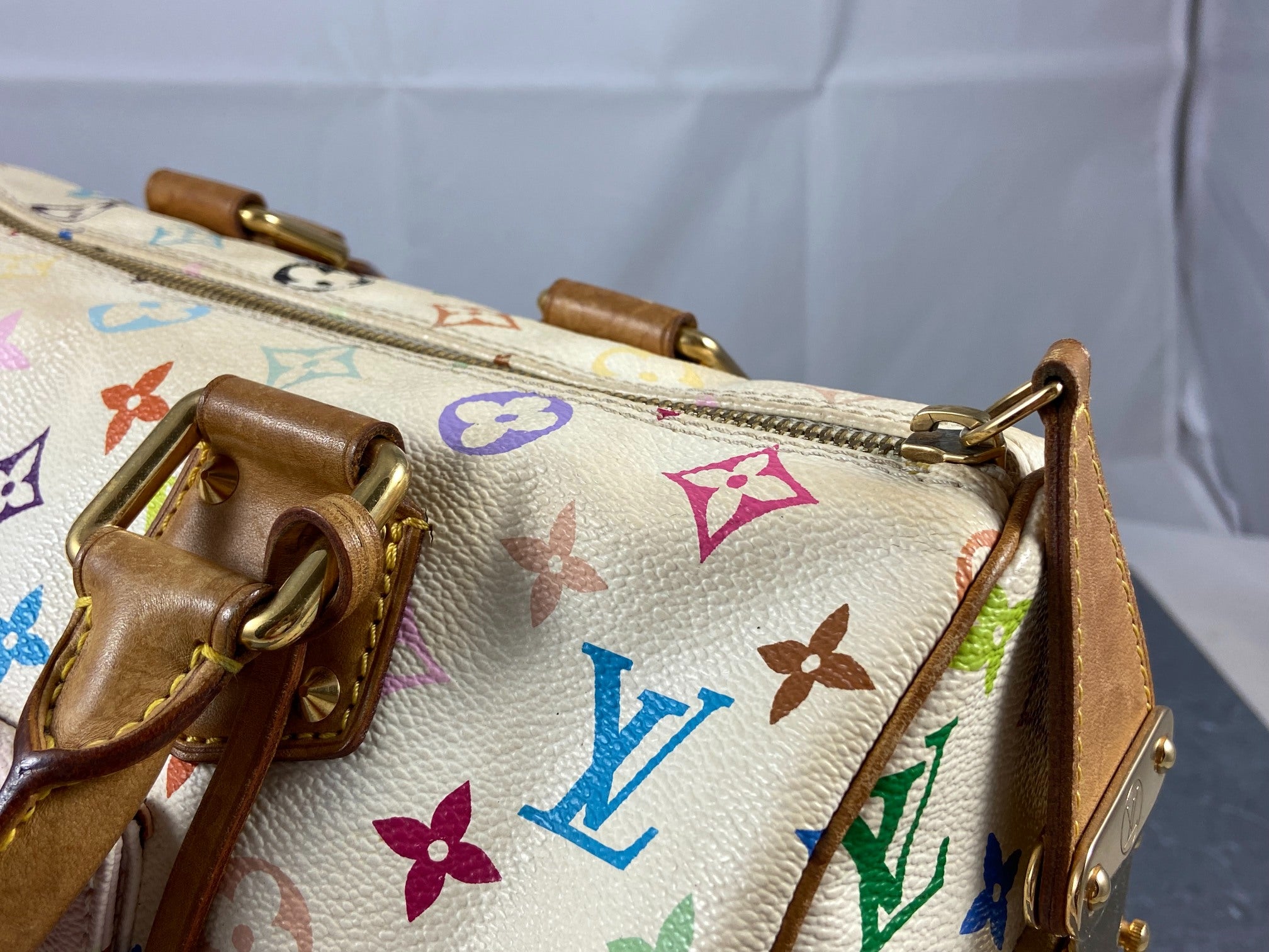 Louis Vuitton Speedy 30 Murakami Multicolor White