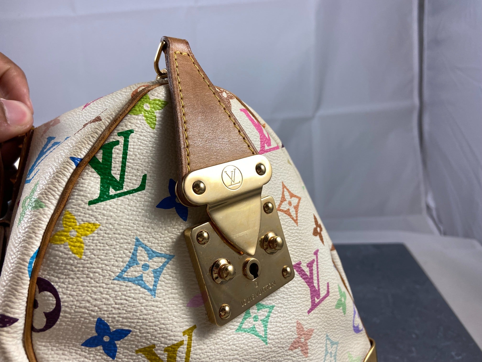 Louis Vuitton Speedy 30 Murakami Multicolor White