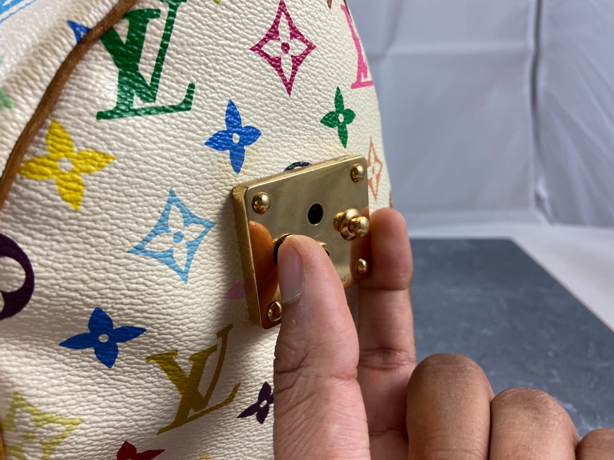 Louis Vuitton Speedy 30 Murakami Multicolor White