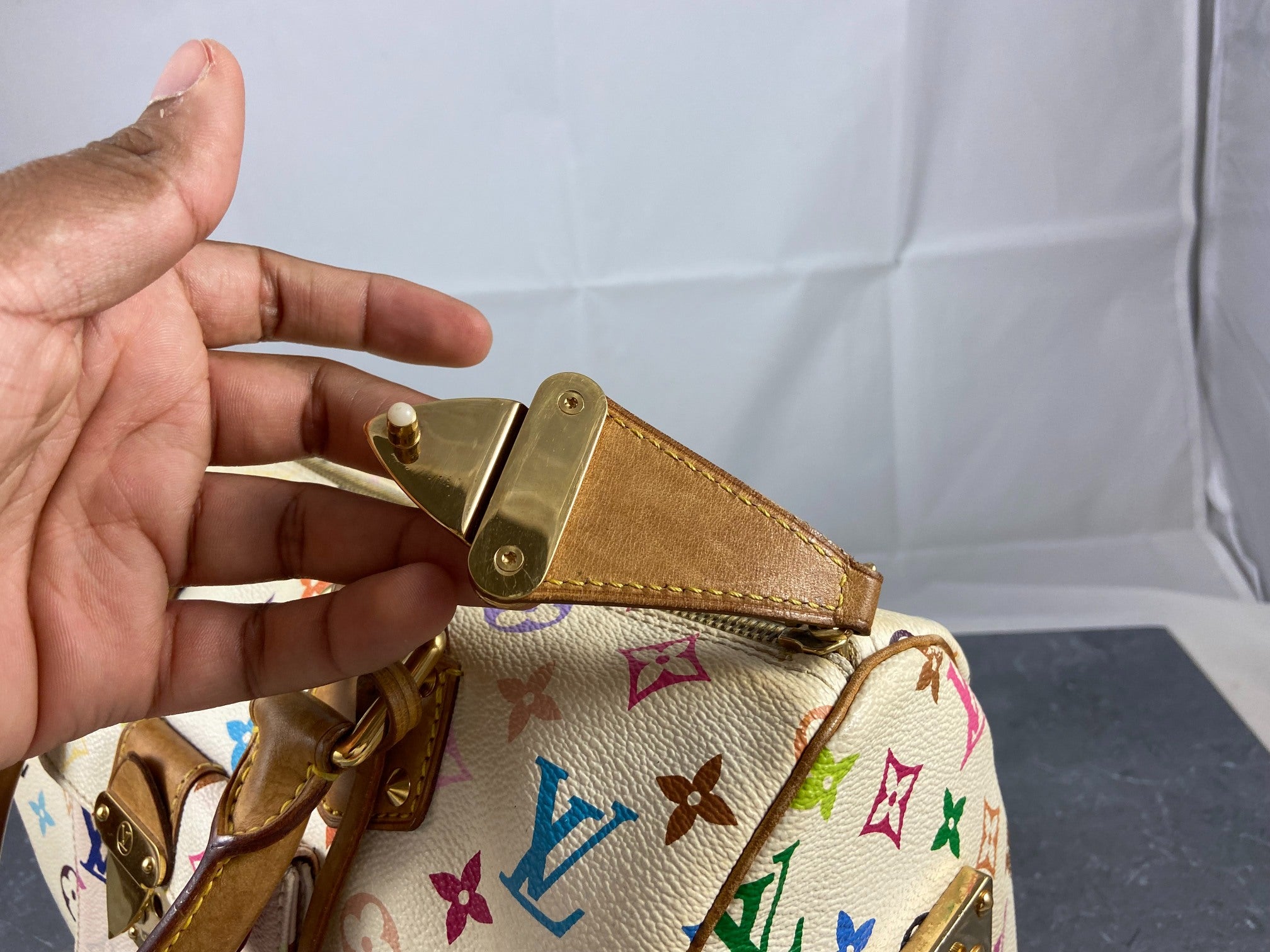 Louis Vuitton Speedy 30 Murakami Multicolor White