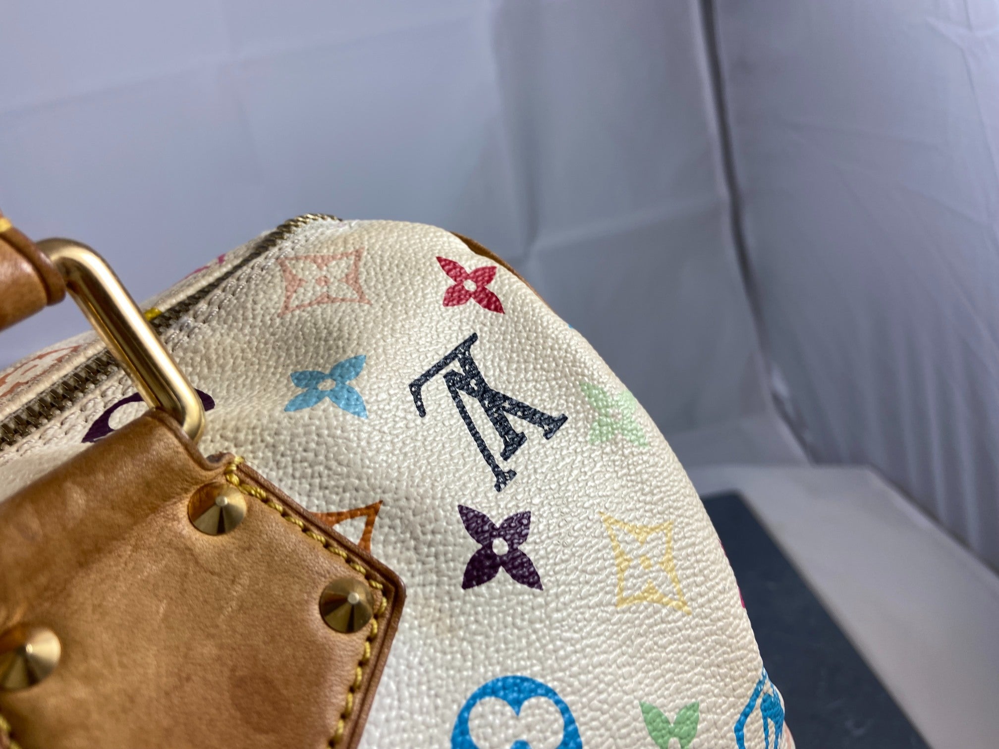 Louis Vuitton Speedy 30 Murakami Multicolor White