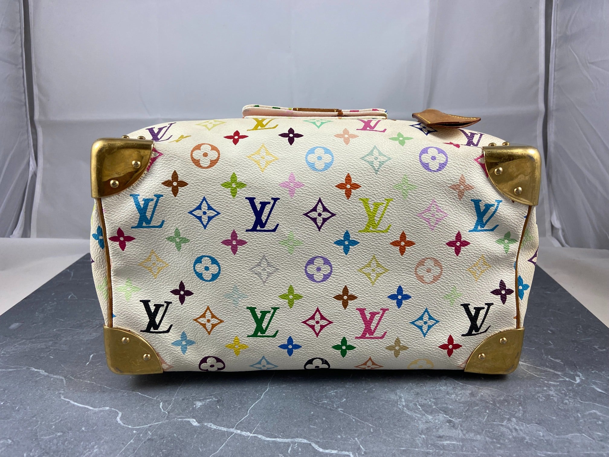 Louis Vuitton Speedy 30 Murakami Multicolor White