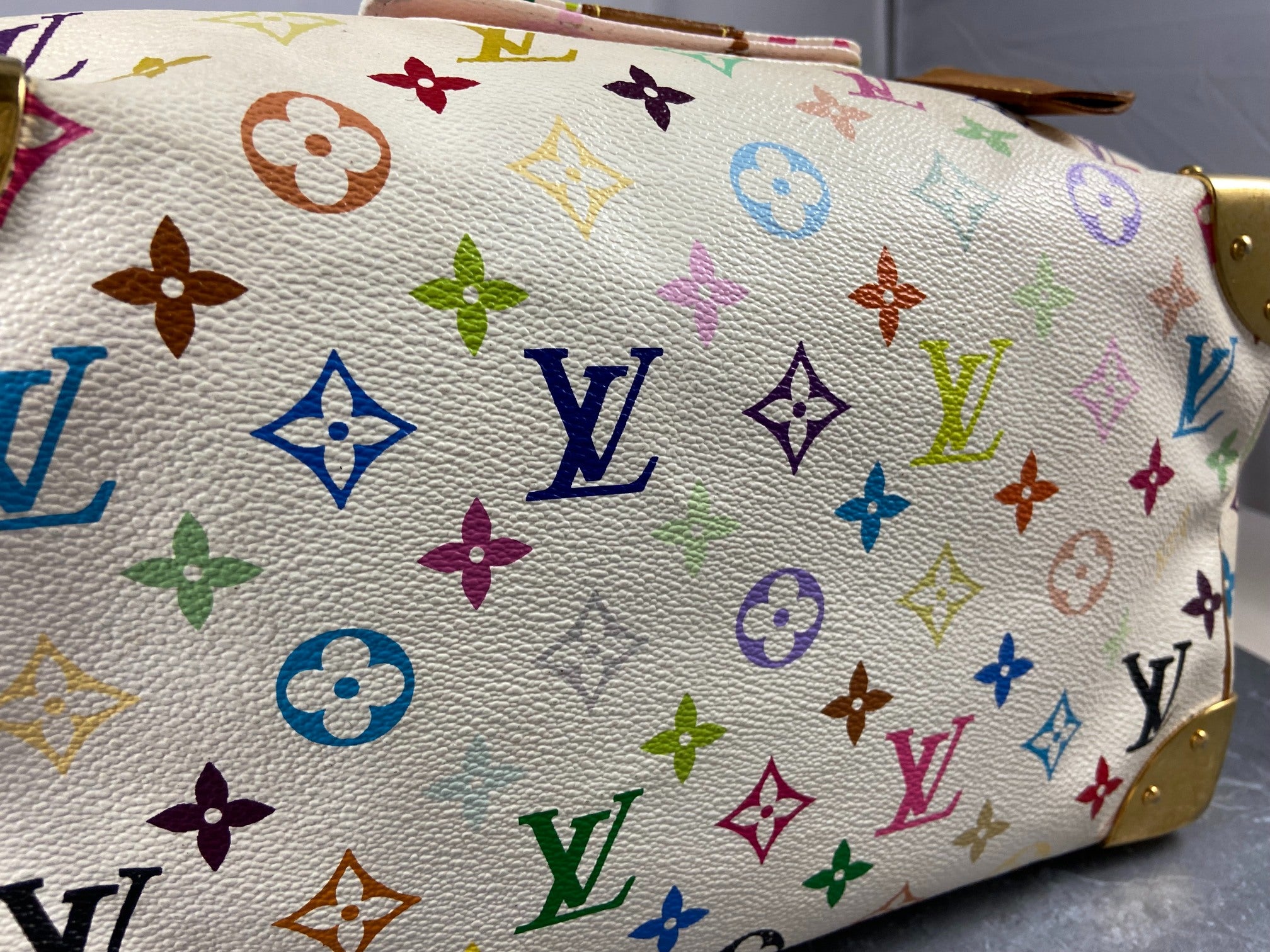 Louis Vuitton Speedy 30 Murakami Multicolor White