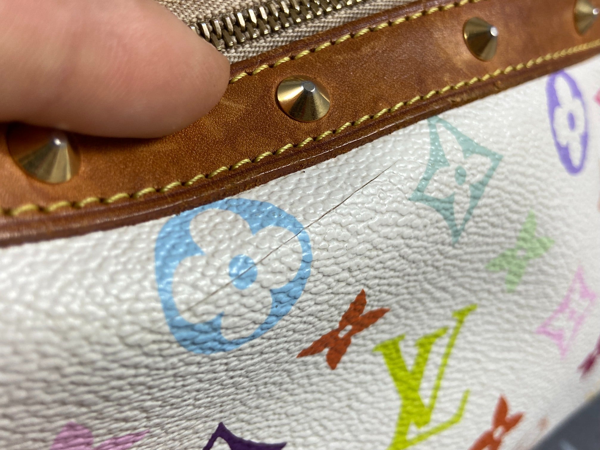 Louis Vuitton Takashi Murakami Multicolor Pochette Accessoires White