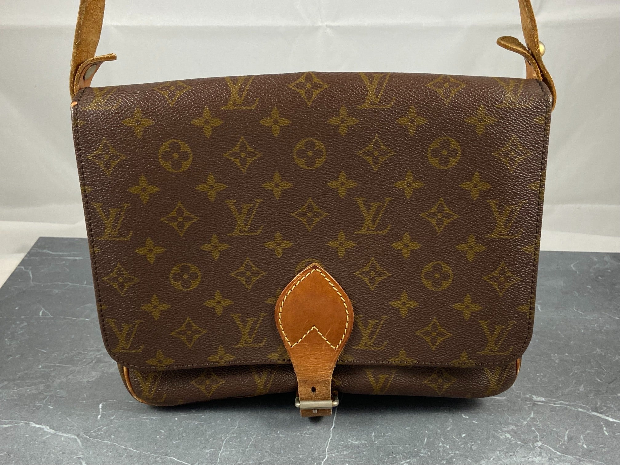 Louis Vuitton Cartouchière GM Shoulder Bag Monogram Canvas