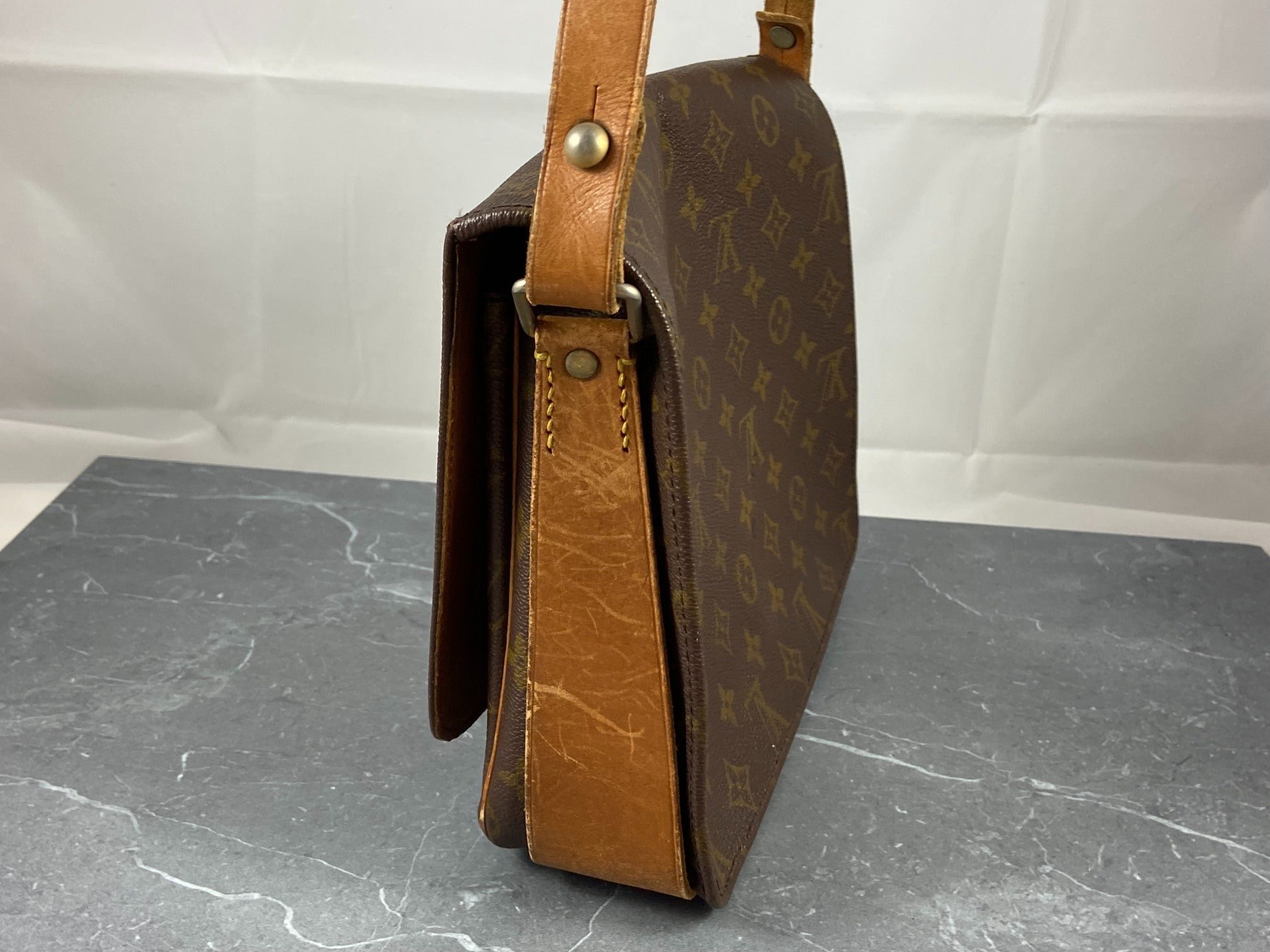 Louis Vuitton Cartouchière GM Shoulder Bag Monogram Canvas
