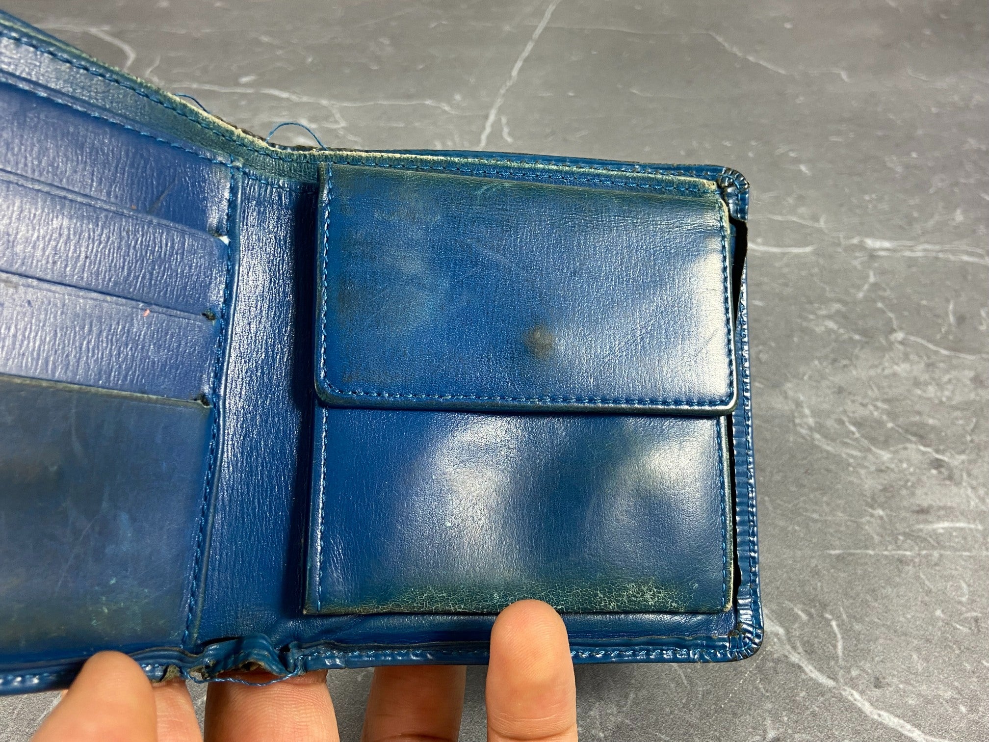 Louis Vuitton Marco Wallet Blue Epi Leather