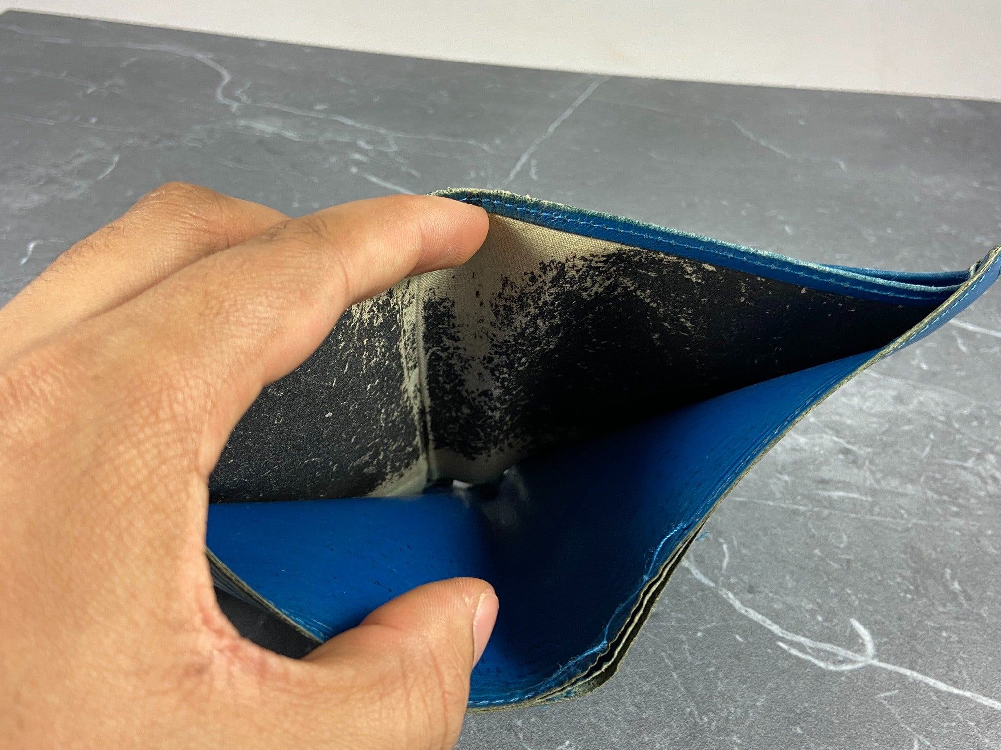 Louis Vuitton Marco Wallet Blue Epi Leather