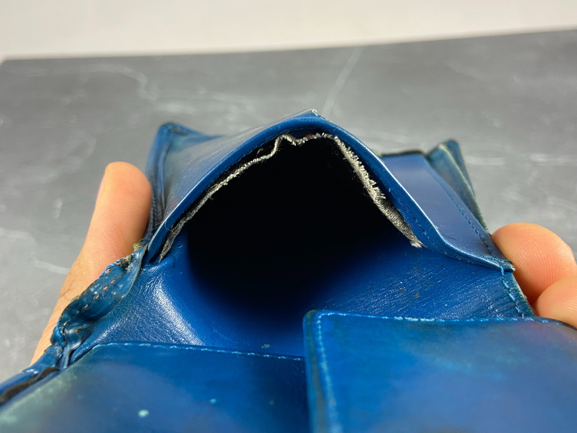 Louis Vuitton Marco Wallet Blue Epi Leather