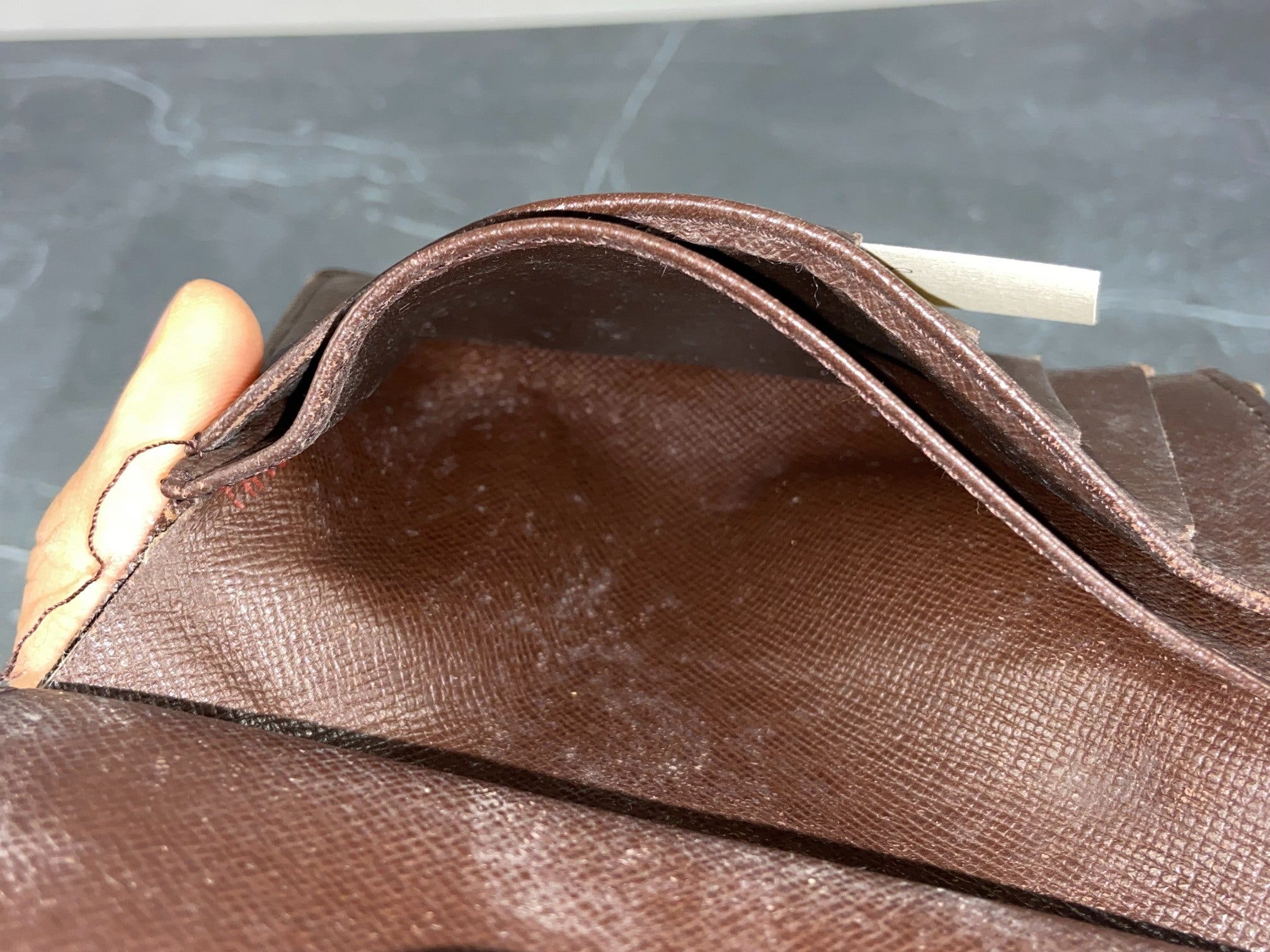 Louis Vuitton French Compact Wallet Damier Ebene Canvas