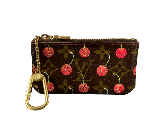 Louis Vuitton Key Pouch Cerises Cherry Monogram Brown/Red in Toile Canvas  with Brass - US