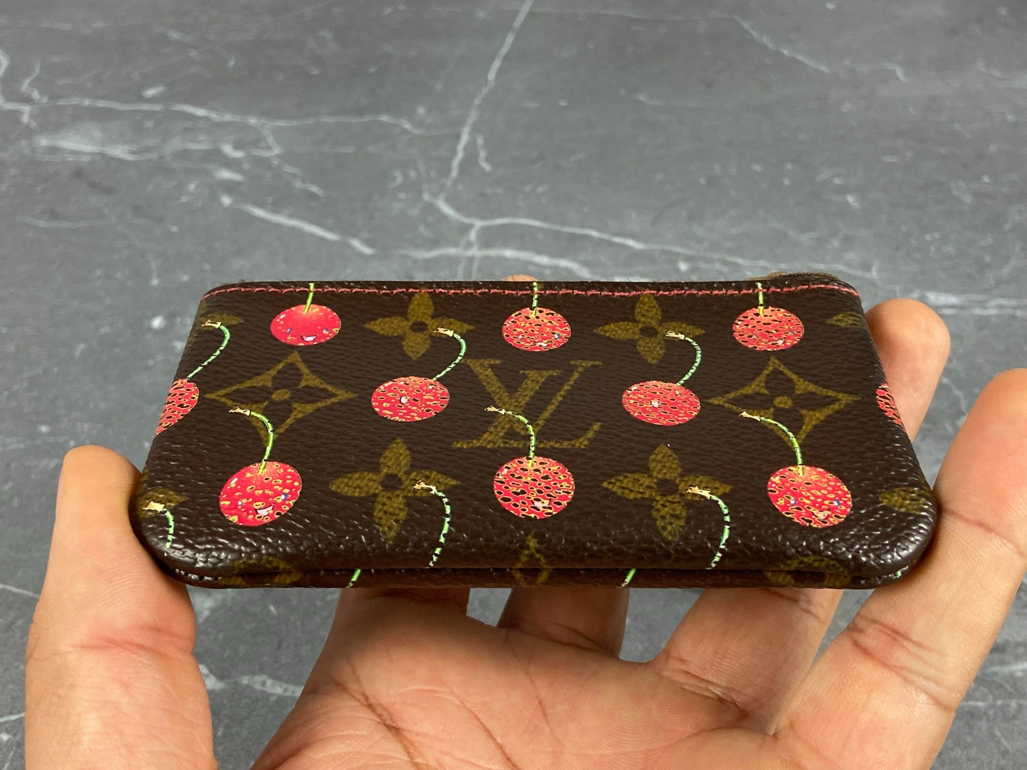 Louis Vuitton Takashi Murakami Pochette Cles Key Pouch Cerise Monogram Canvas