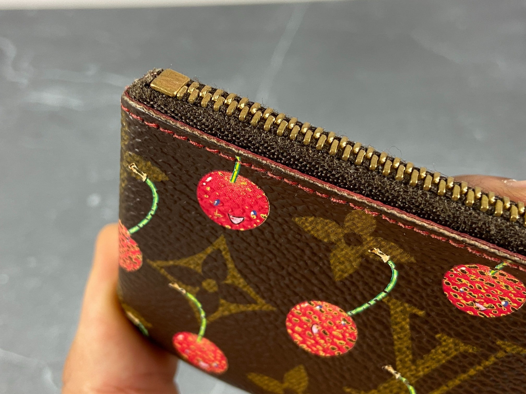 Louis Vuitton Takashi Murakami Pochette Cles Key Pouch Cerise Monogram Canvas