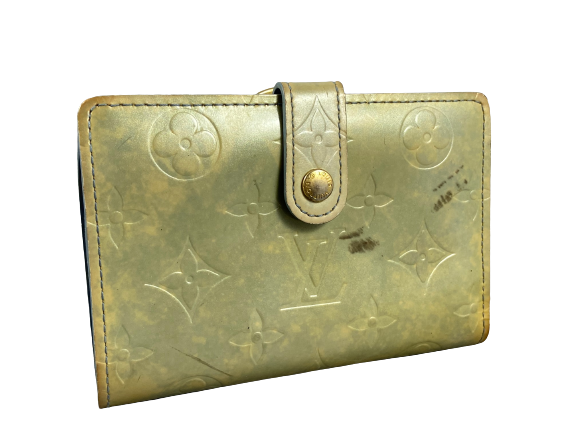 Louis Vuitton French Compact Wallet Black Vernis Leather