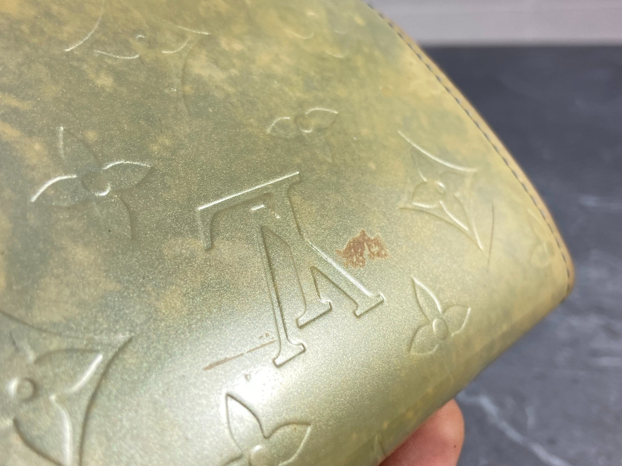 Louis Vuitton French Compact Wallet Black Vernis Leather