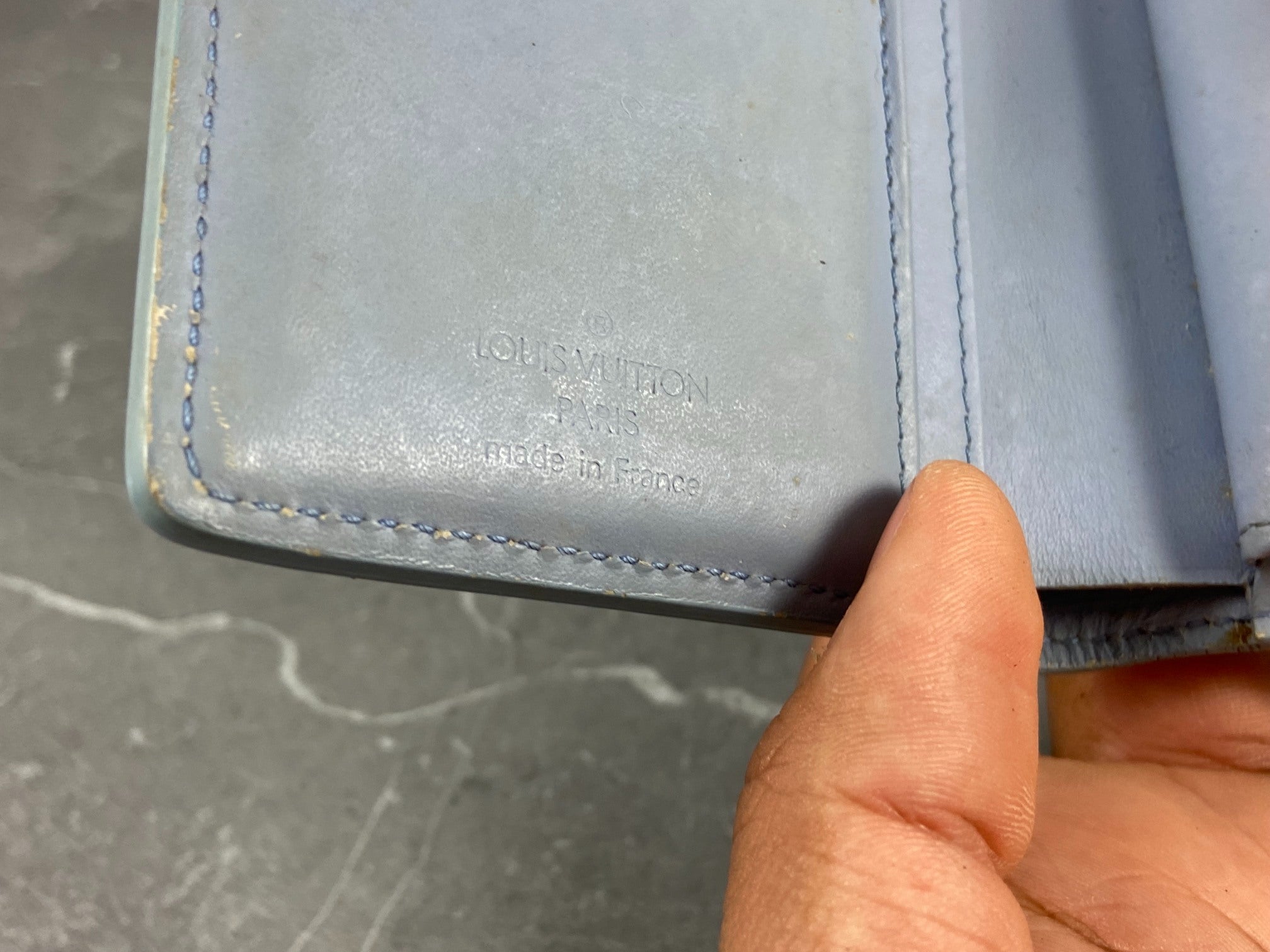 Louis Vuitton French Compact Wallet Black Vernis Leather