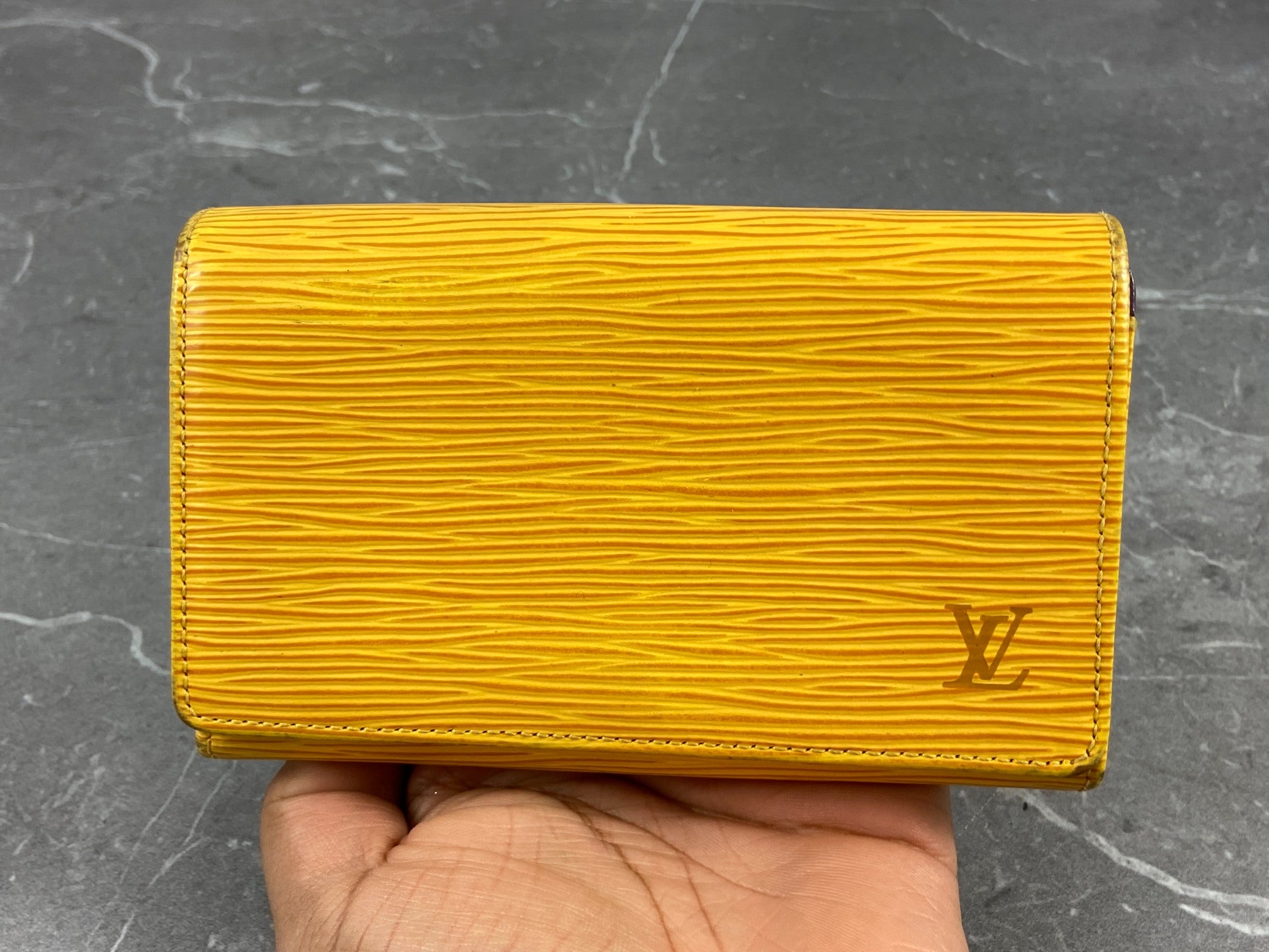 Louis Vuitton Porte-Monnaie Tresor Yellow Epi Leather