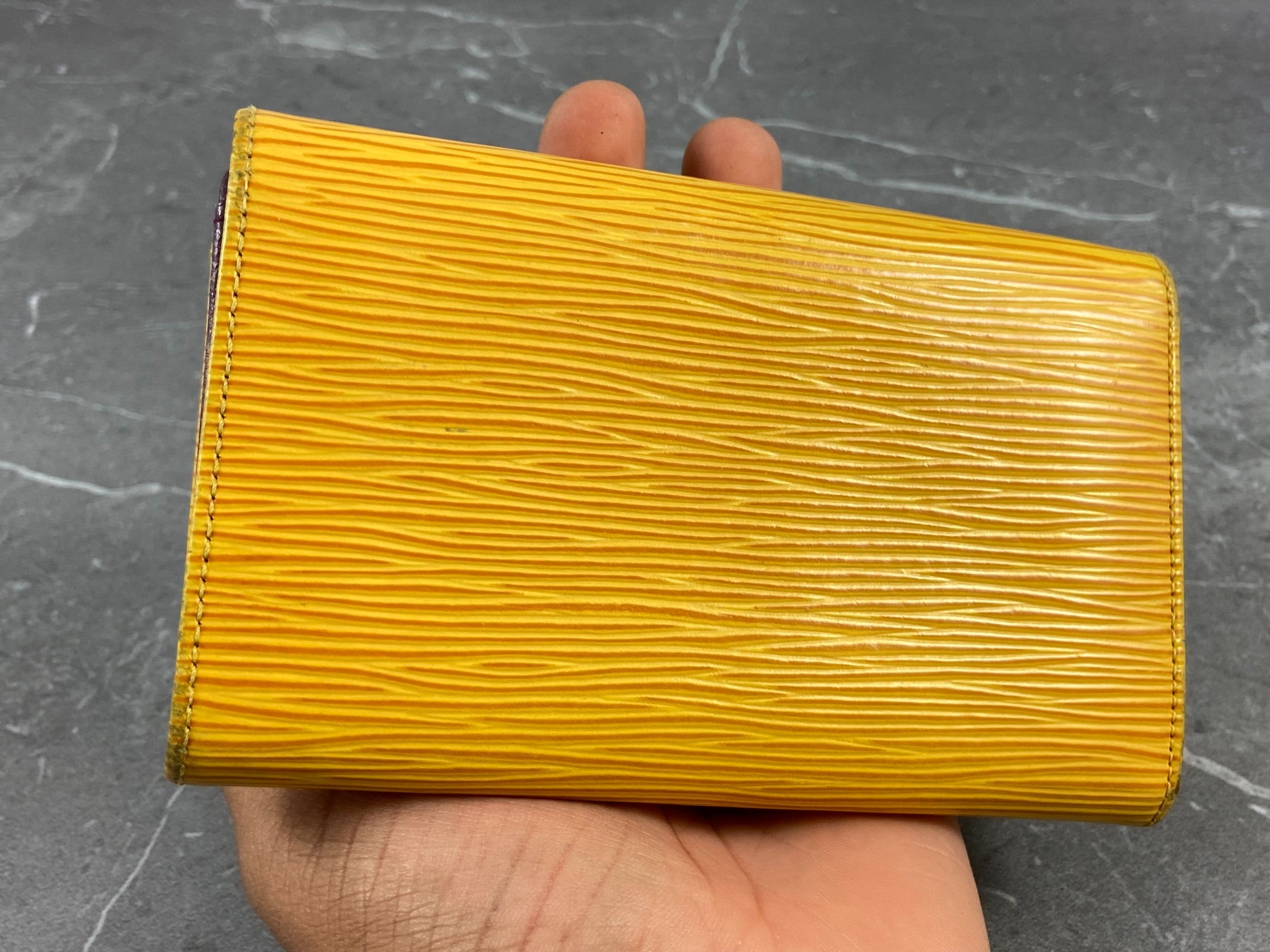 Louis Vuitton Porte-Monnaie Tresor Yellow Epi Leather