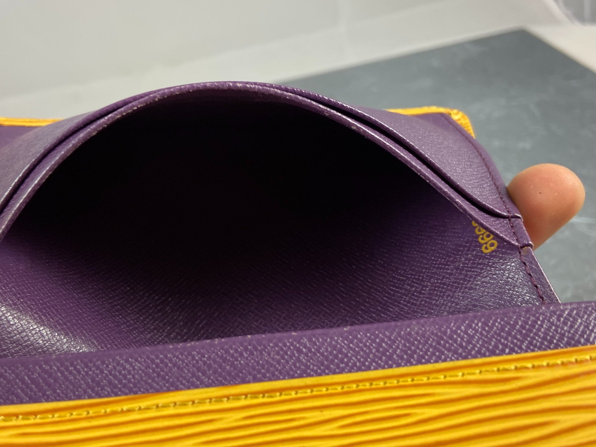 Louis Vuitton Porte-Monnaie Tresor Yellow Epi Leather