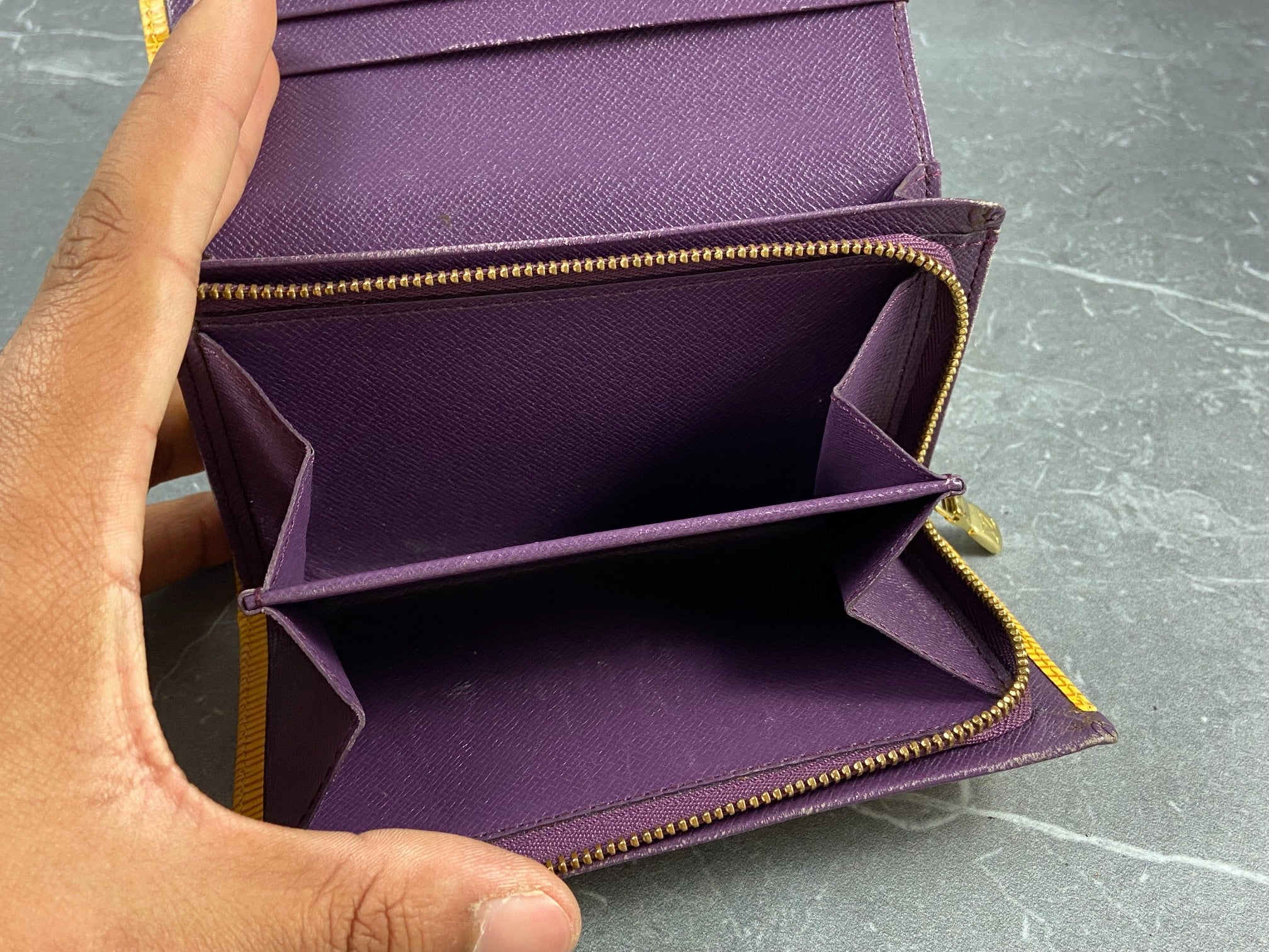 Louis Vuitton Porte-Monnaie Tresor Yellow Epi Leather