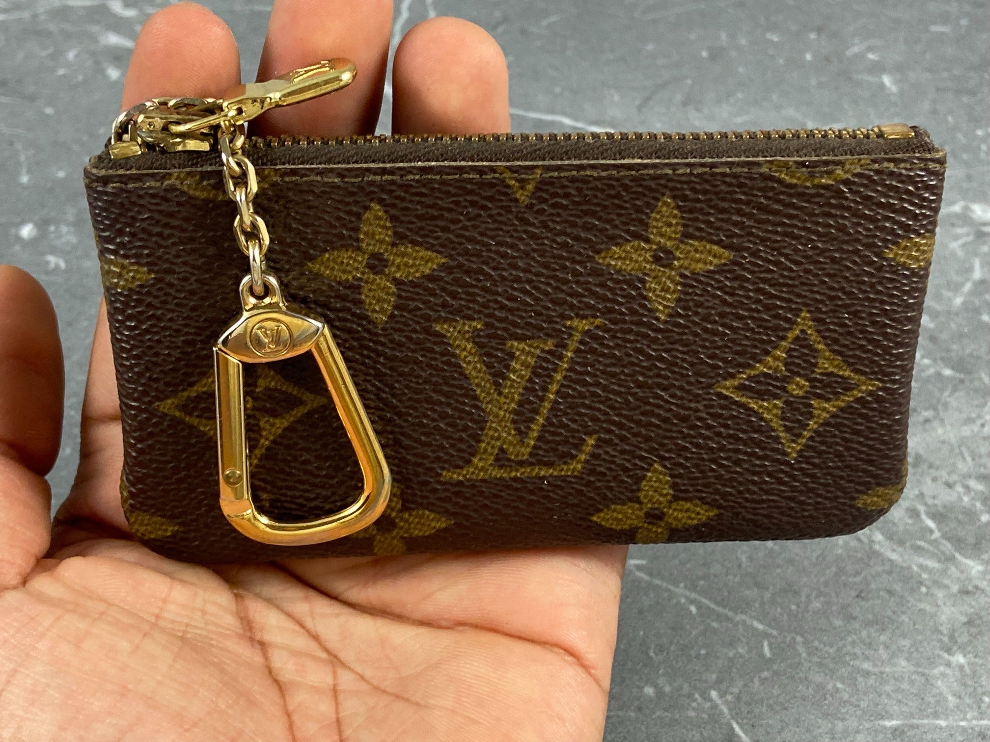 Louis Vuitton Pochette Cles Key Pouch Monogram Canvas