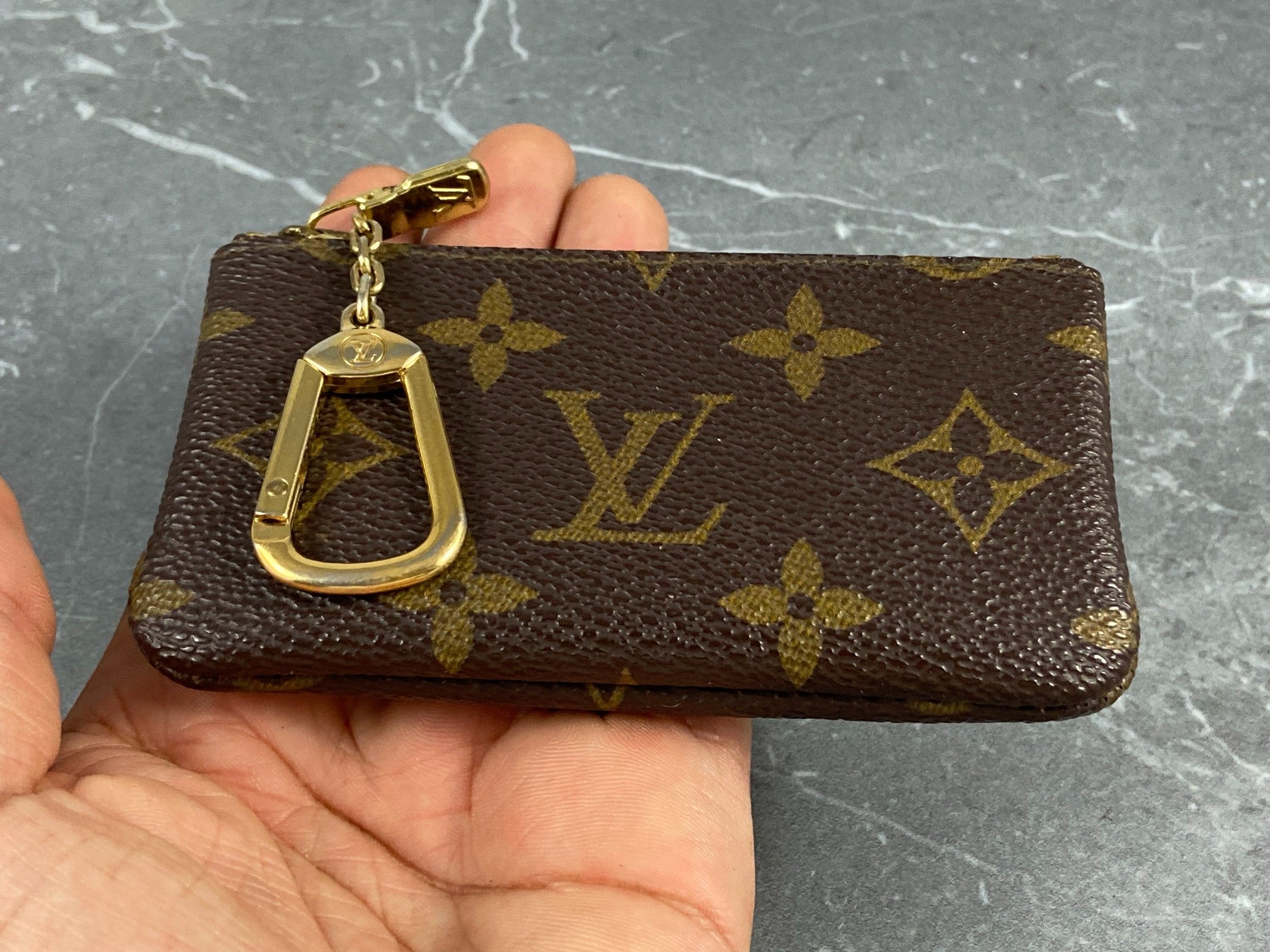 Louis Vuitton Pochette Cles Key Pouch Monogram Canvas