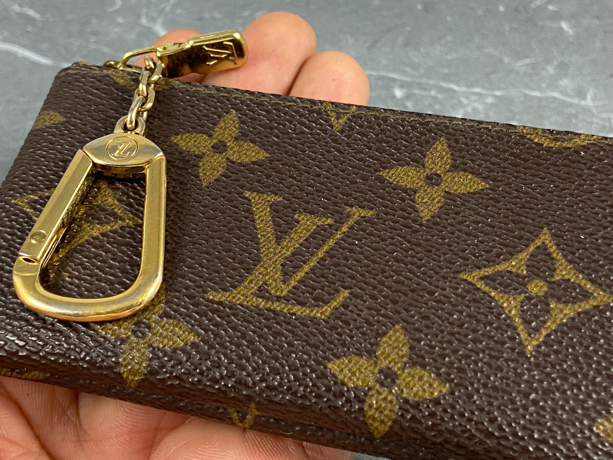 Louis Vuitton Pochette Cles Key Pouch Monogram Canvas