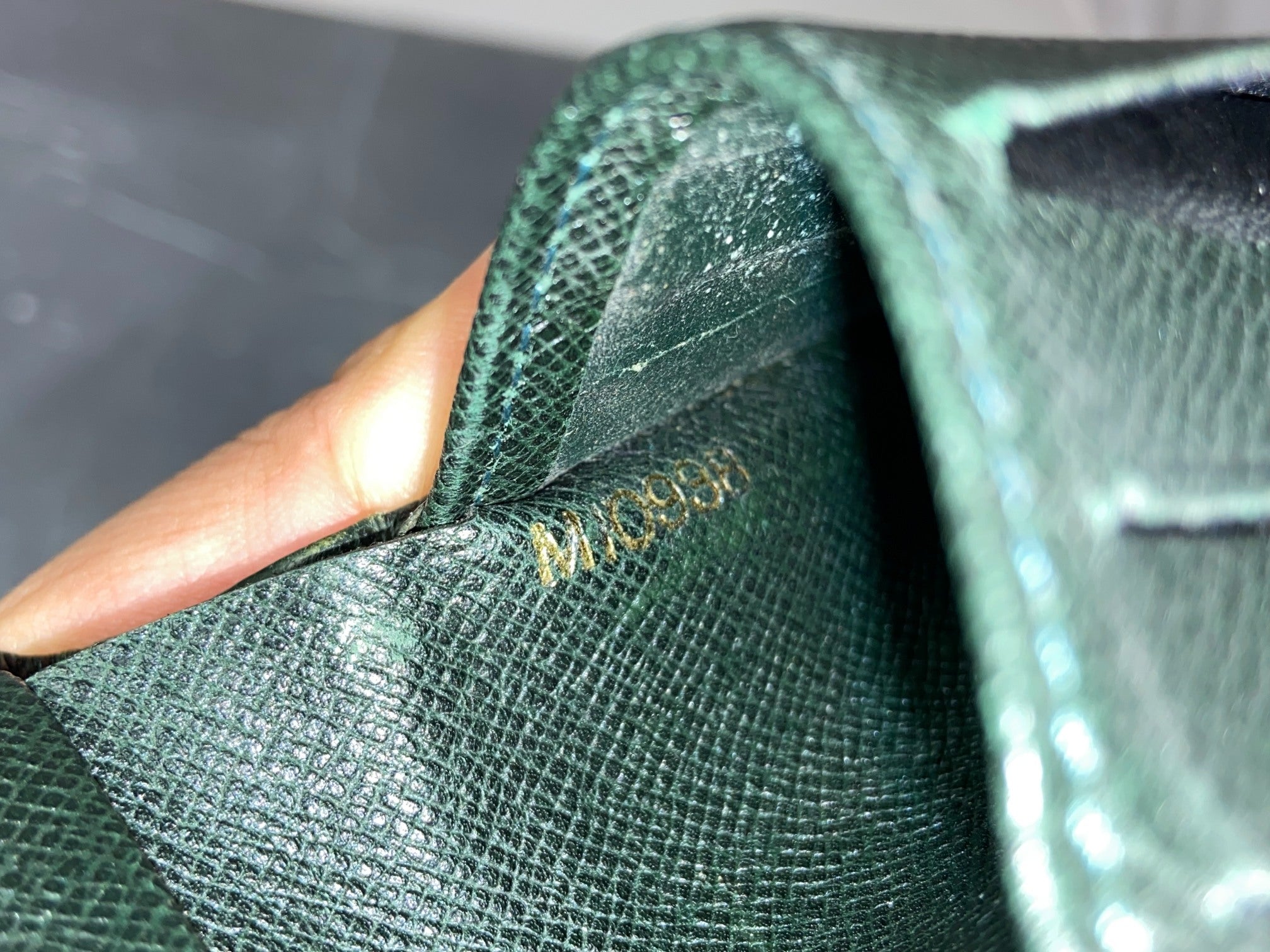 Louis Vuitton Bifold Wallet Dark Green Taiga Leather