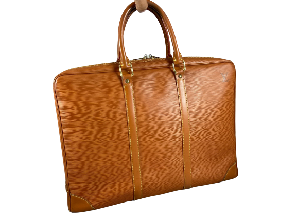 Louis Vuitton Porte Documents Voyage Brown Epi Leather