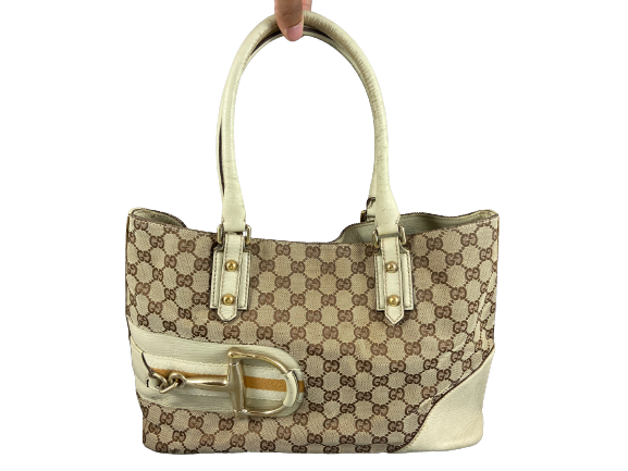 Gucci Horsebit Hand / Shopper Bag Grey GG Monogram