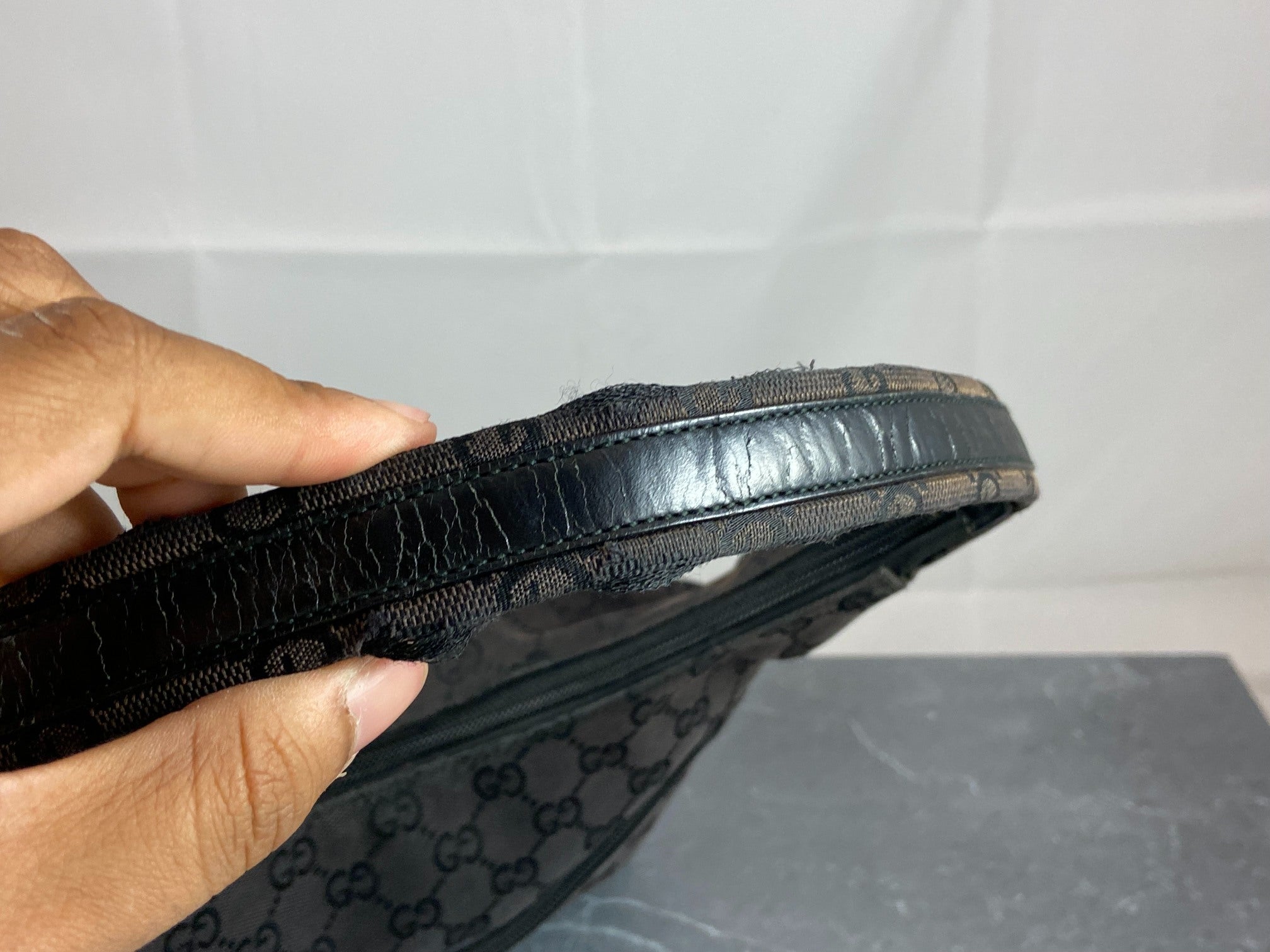 Gucci Hand / Hobo Bag Black GG Monogram