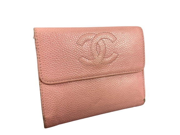 Chanel CC Compact Wallet Black Caviar Leather