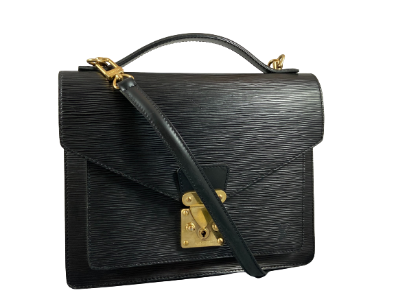 Louis Vuitton Monceau 28 Black Epi Leather