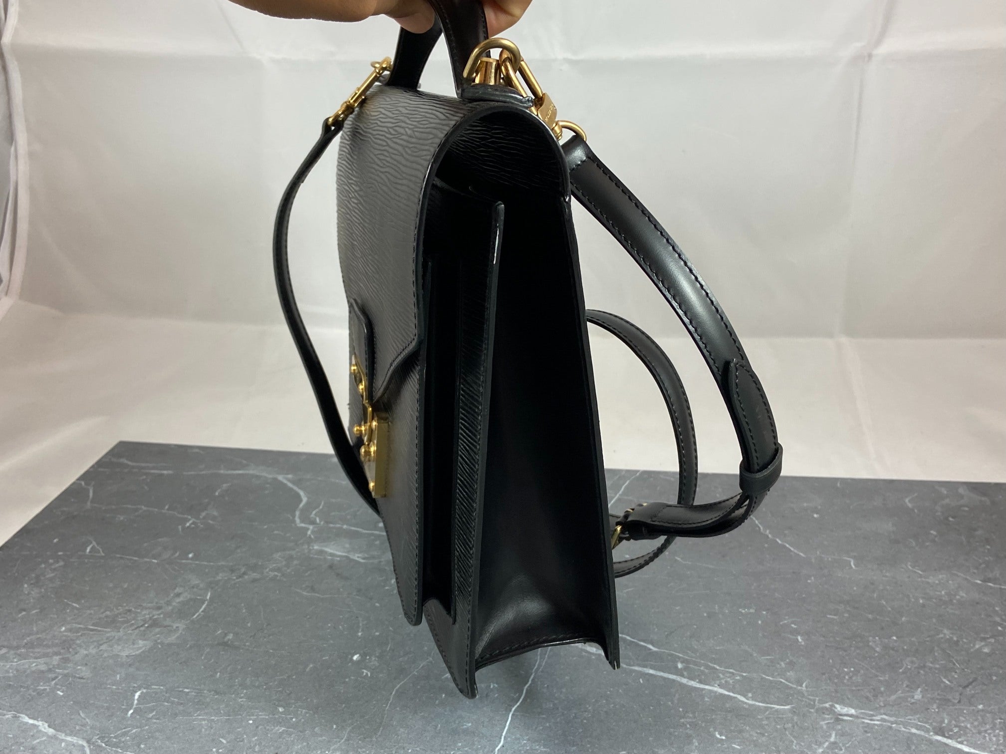 Louis Vuitton Monceau 28 Black Epi Leather