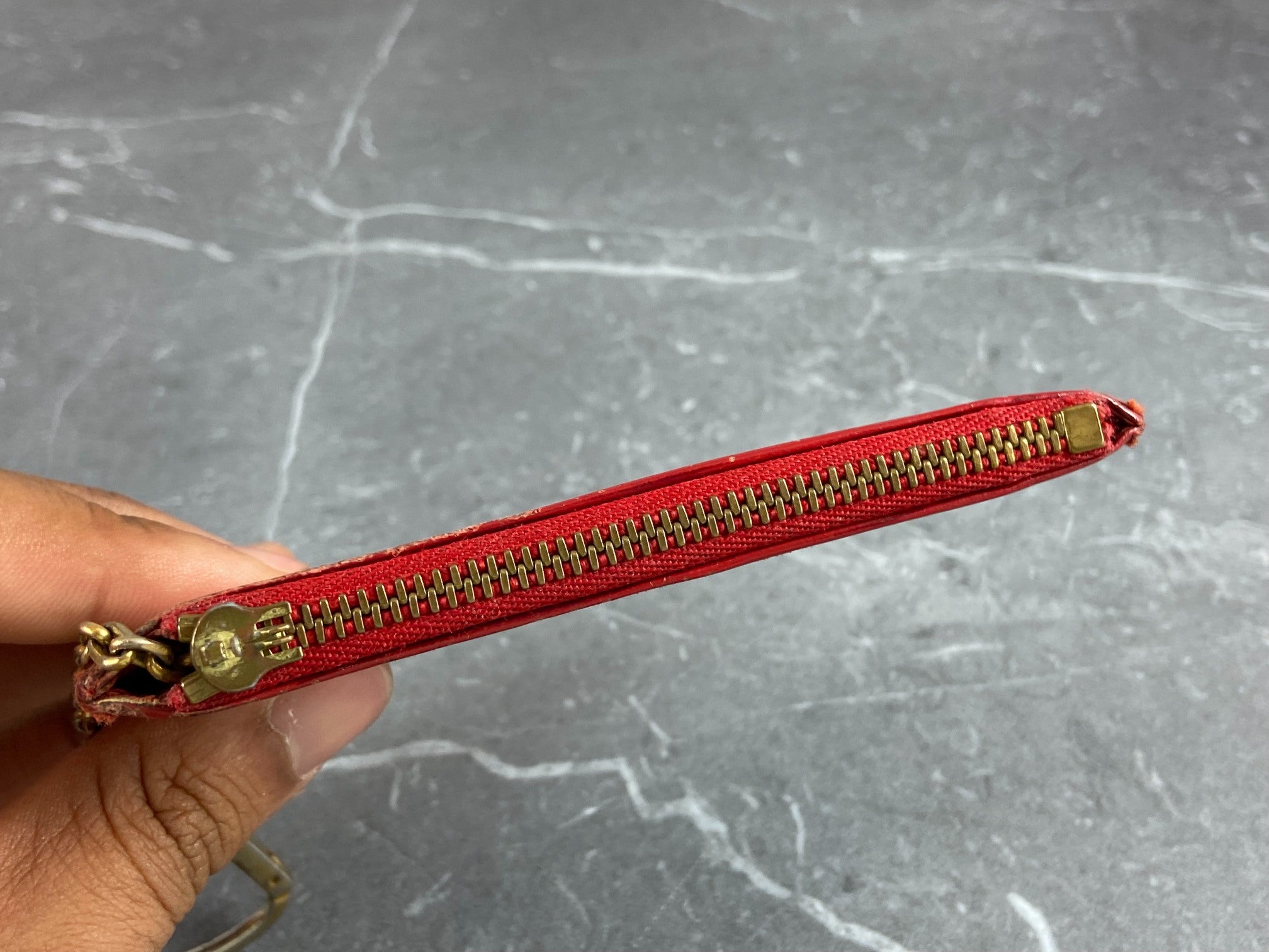 Louis Vuitton Pochette Cles Key Pouch Red Epi Leather