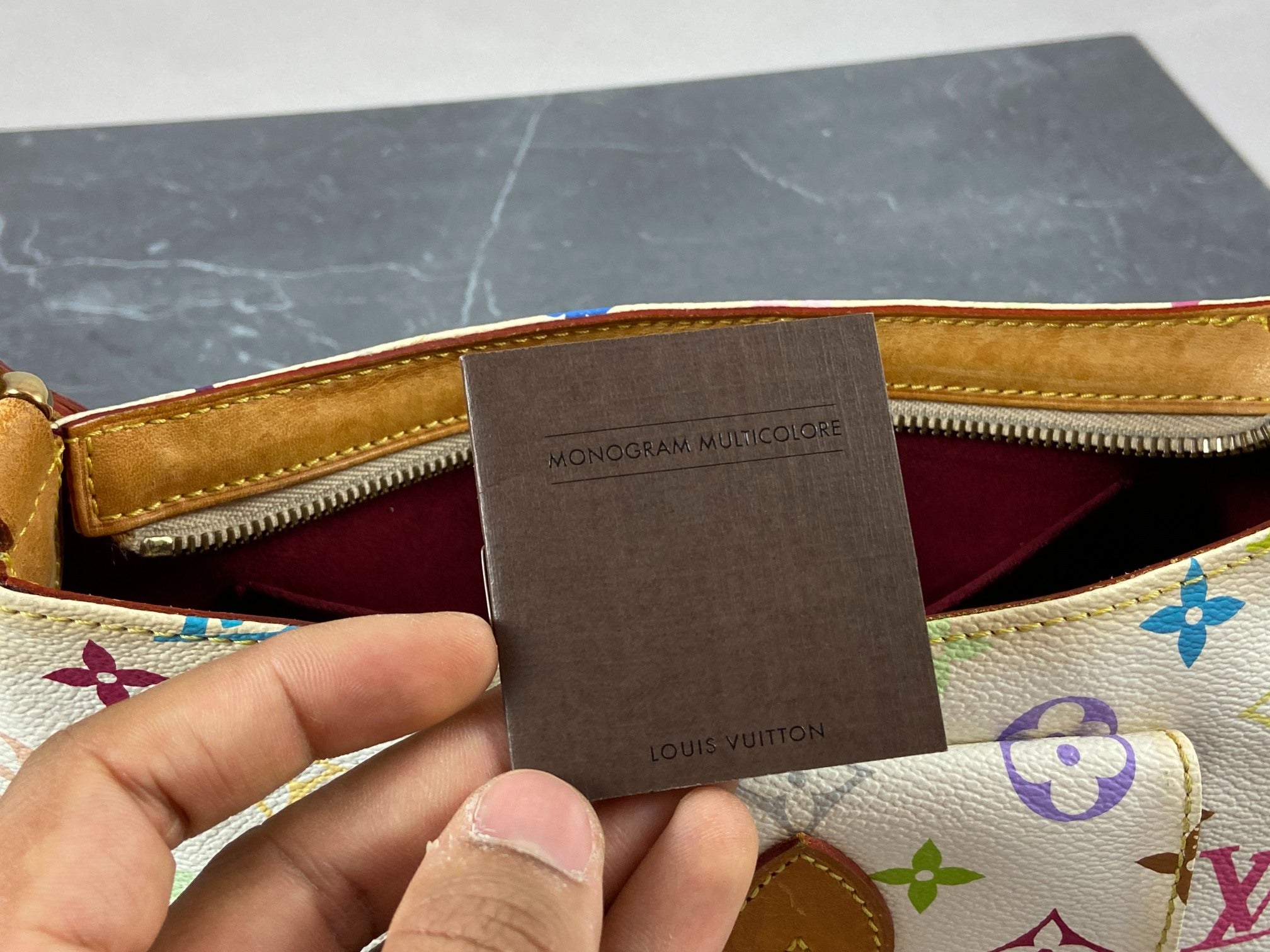 Louis Vuitton Eliza Pochette Takashi Murakami Multicolor White