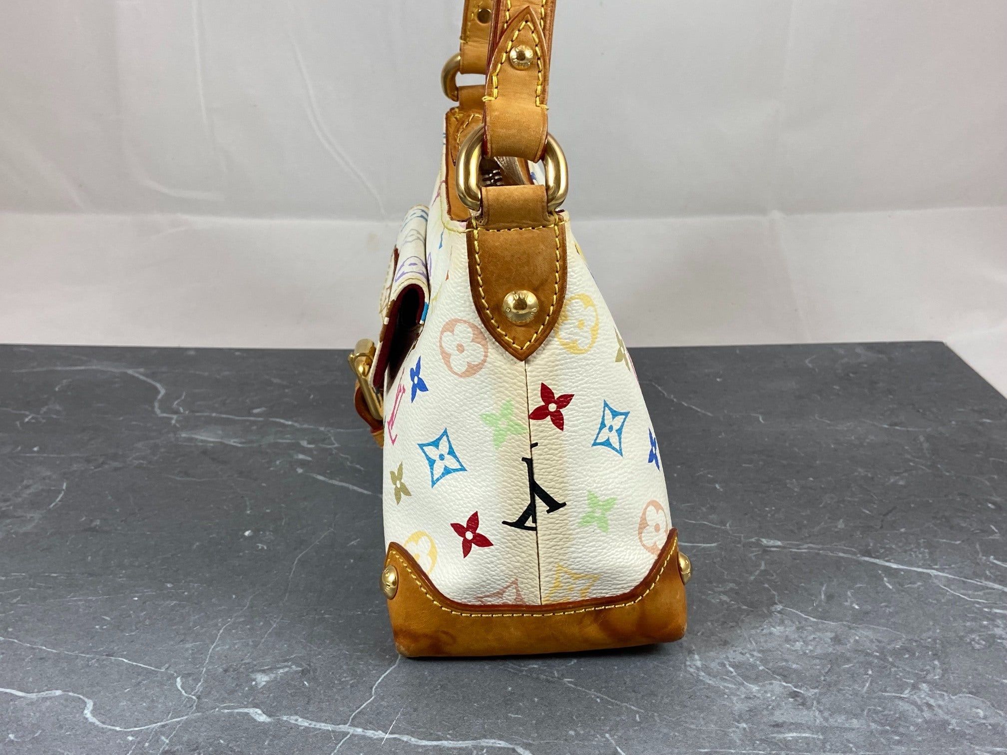 Louis Vuitton Eliza Pochette Takashi Murakami Multicolor White