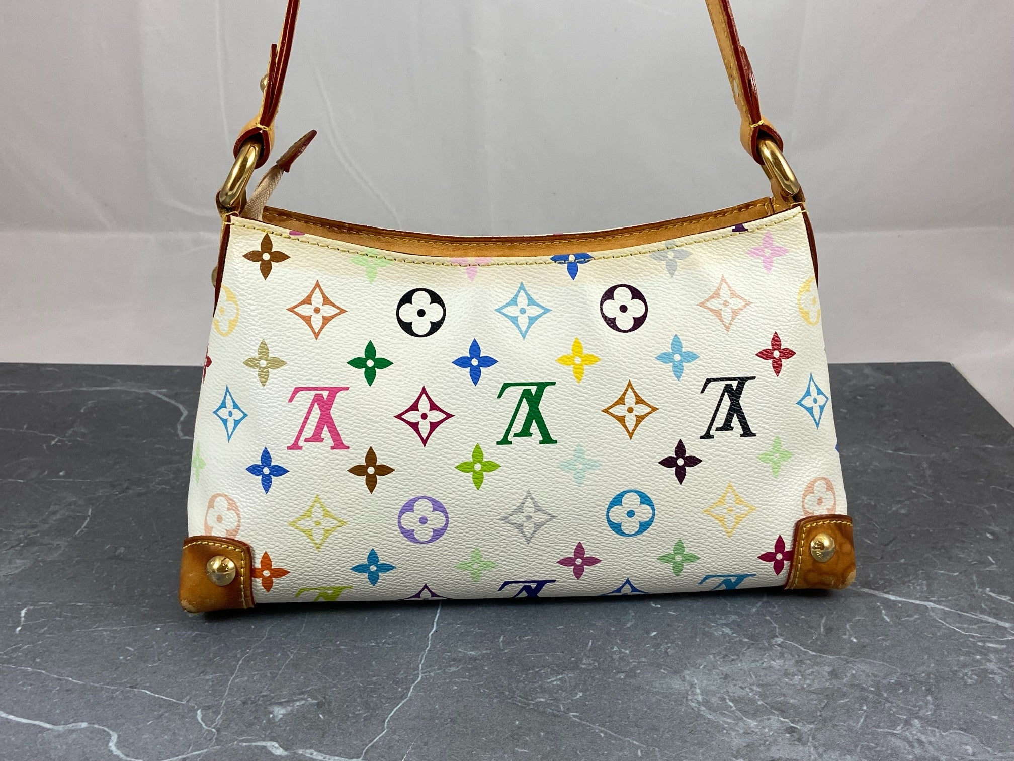 Louis Vuitton Eliza Pochette Takashi Murakami Multicolor White