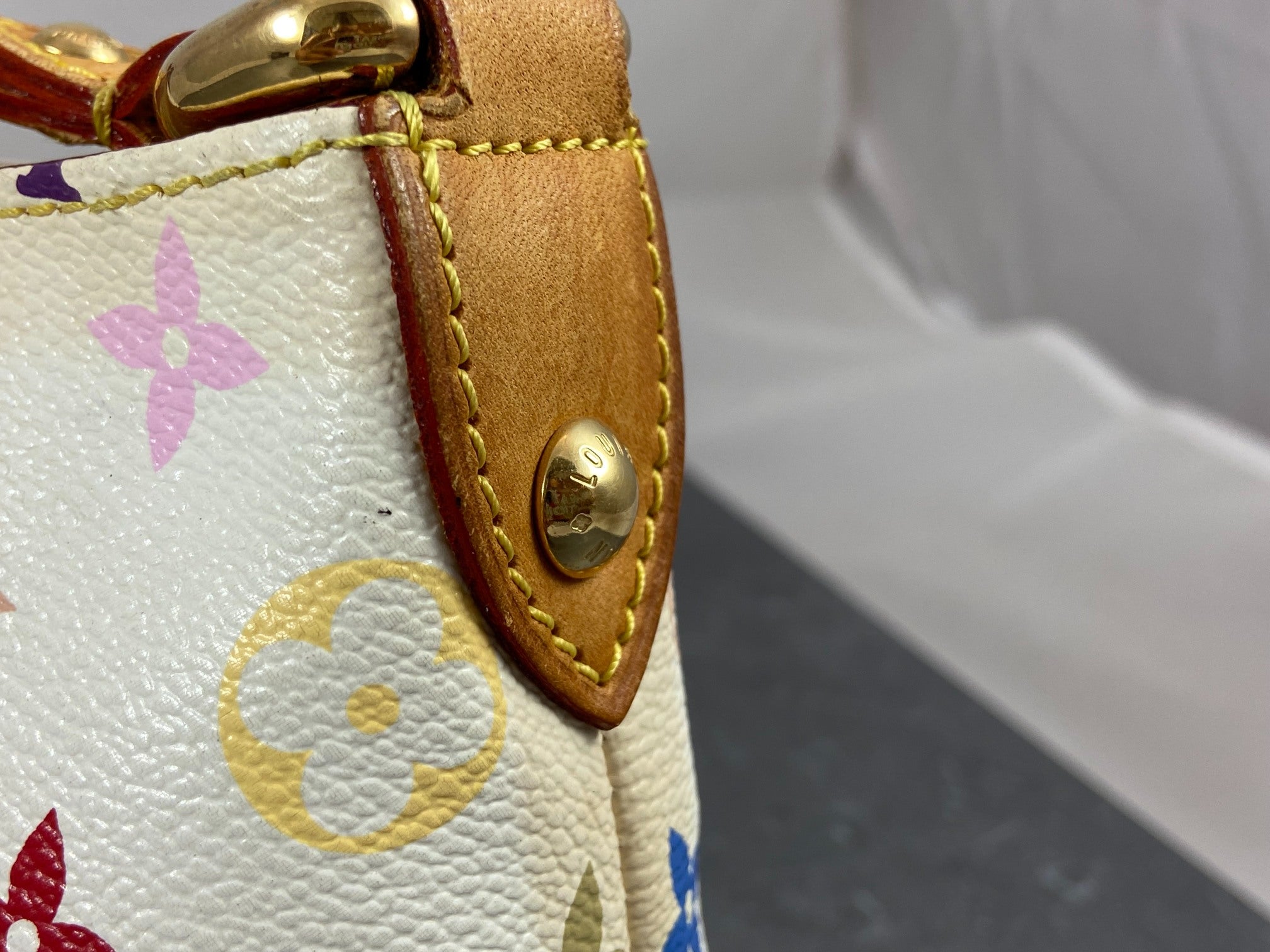 Louis Vuitton Eliza Pochette Takashi Murakami Multicolor White