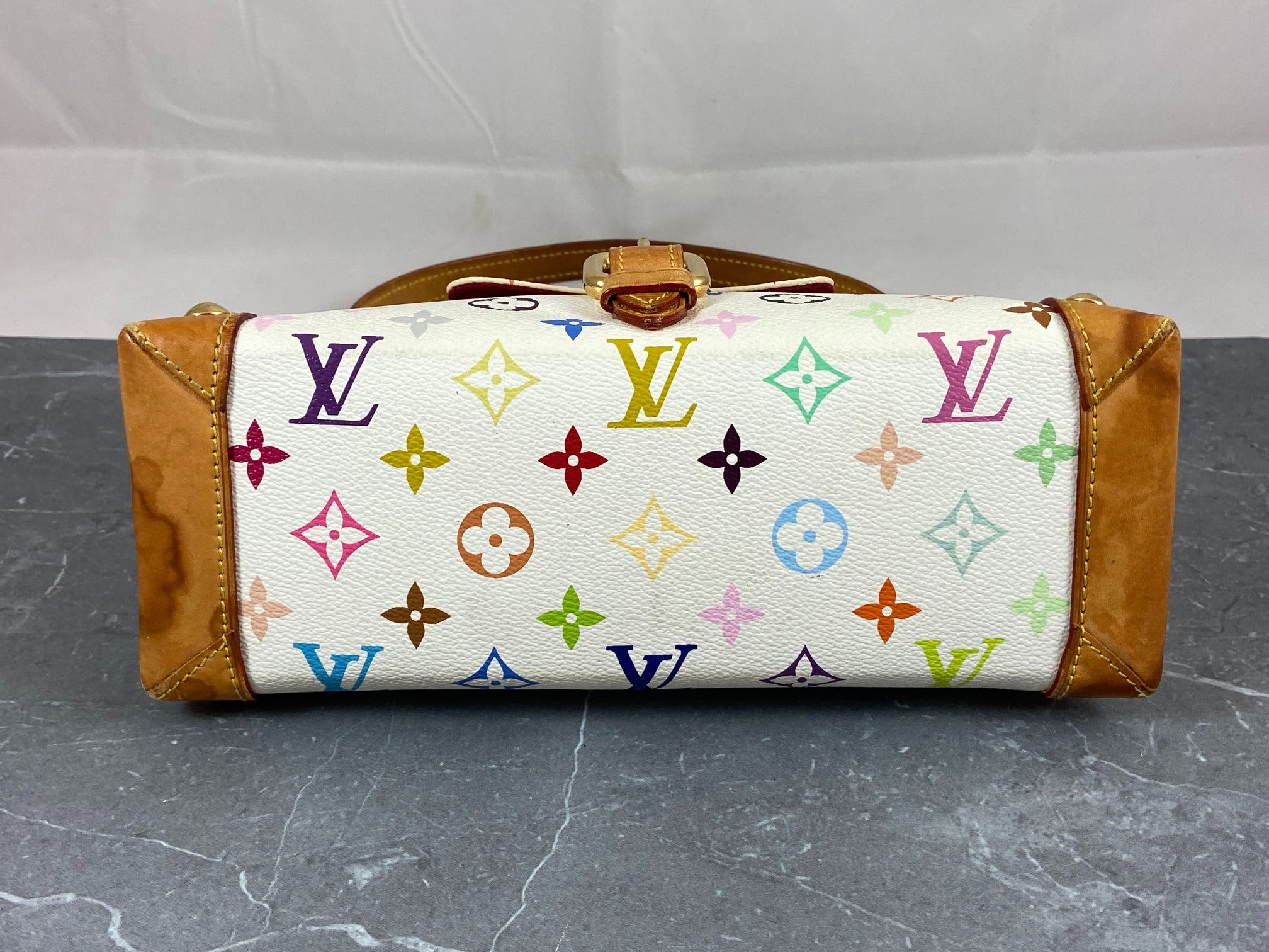 Louis Vuitton Eliza Pochette Takashi Murakami Multicolor White