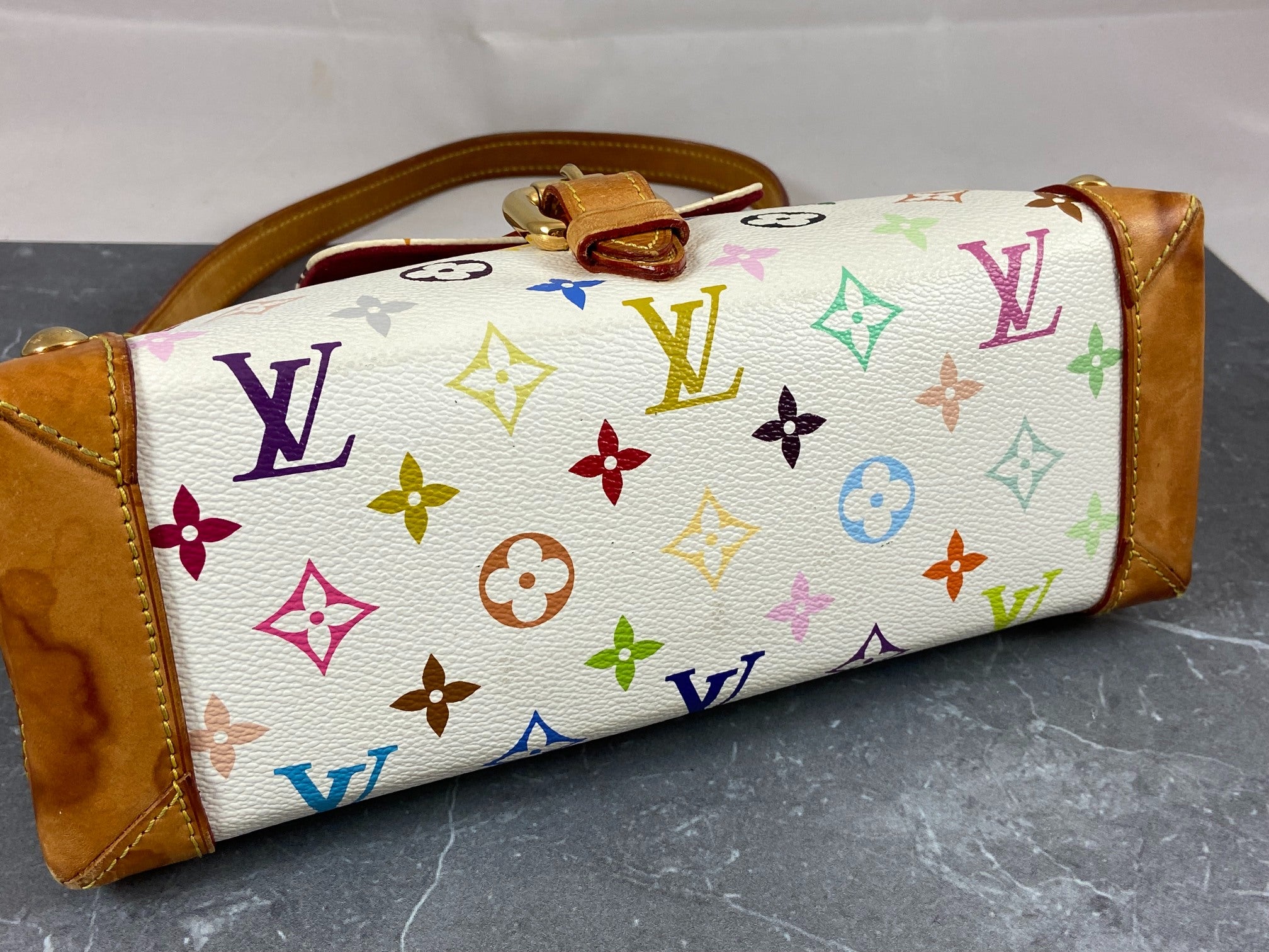 Louis Vuitton Eliza Pochette Takashi Murakami Multicolor White