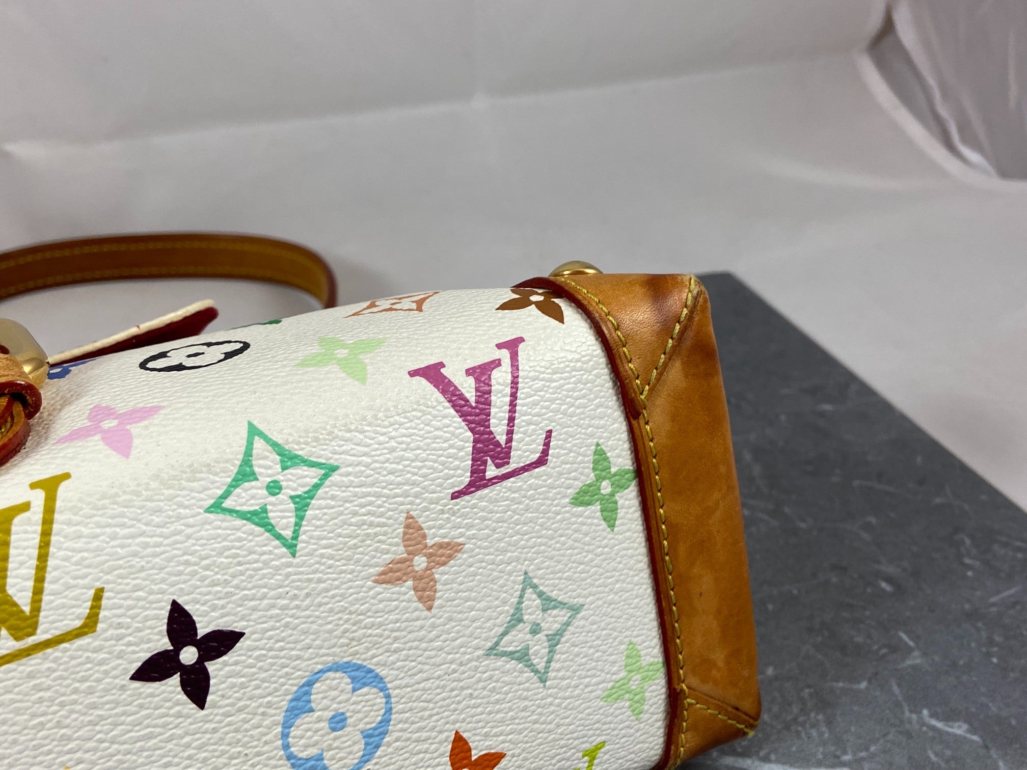 Louis Vuitton Eliza Pochette Takashi Murakami Multicolor White
