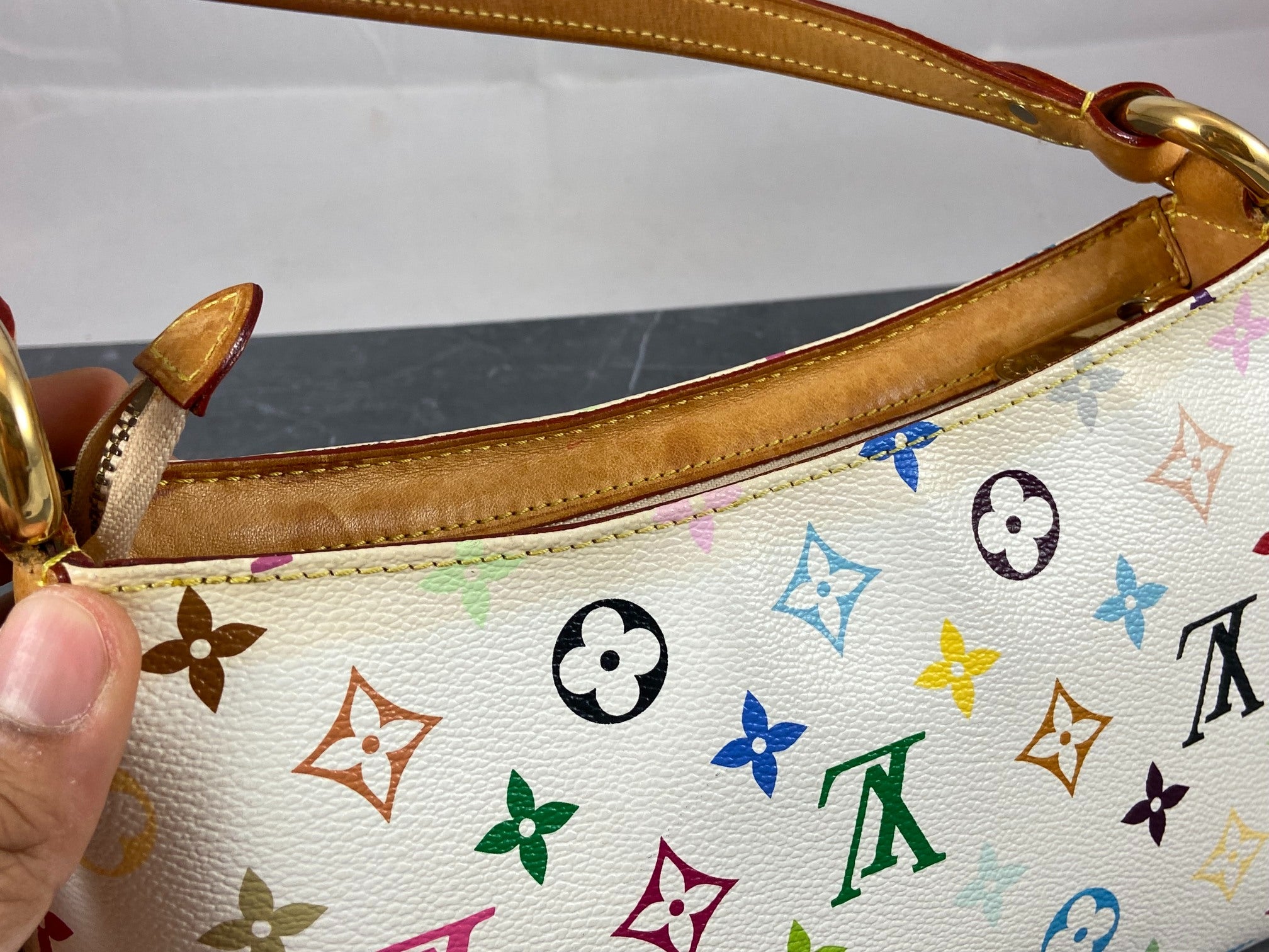 Louis Vuitton Eliza Pochette Takashi Murakami Multicolor White