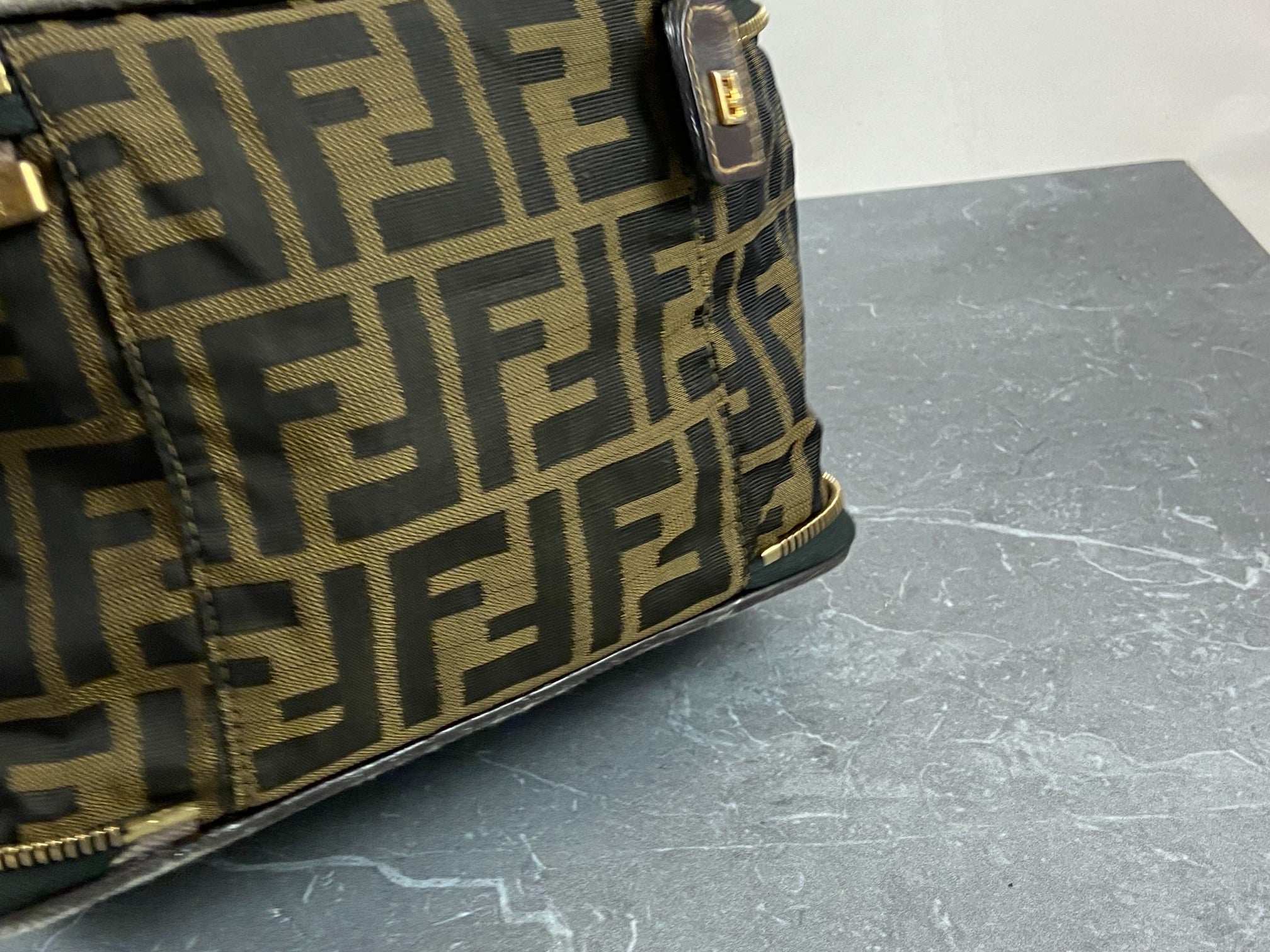 Fendi Vanity Bag Tabacco Brown Zucca Monogram