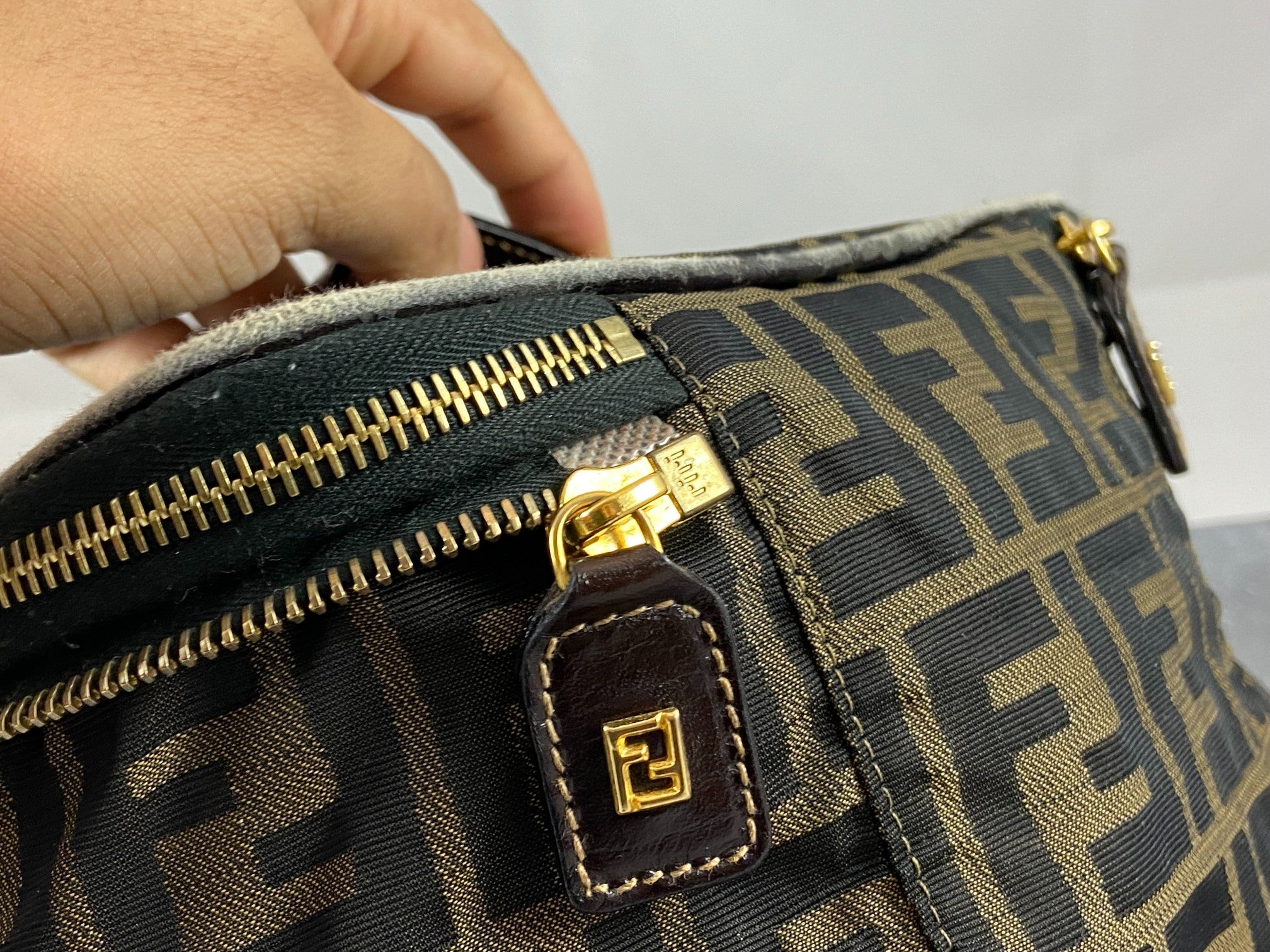 Fendi Vanity Bag Tabacco Brown Zucca Monogram